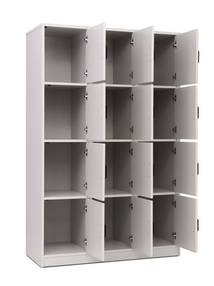 Monarch Bag Storage Unit with 12 Compartments with Doors