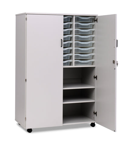 Monarch 24 Tray Cupboard with Shelves and Transparent Trays