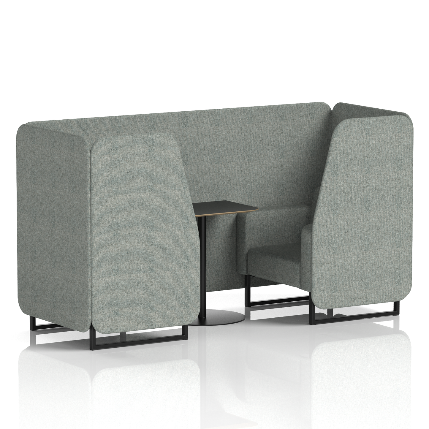 Brixworth Booth With Black Table In Single Tone