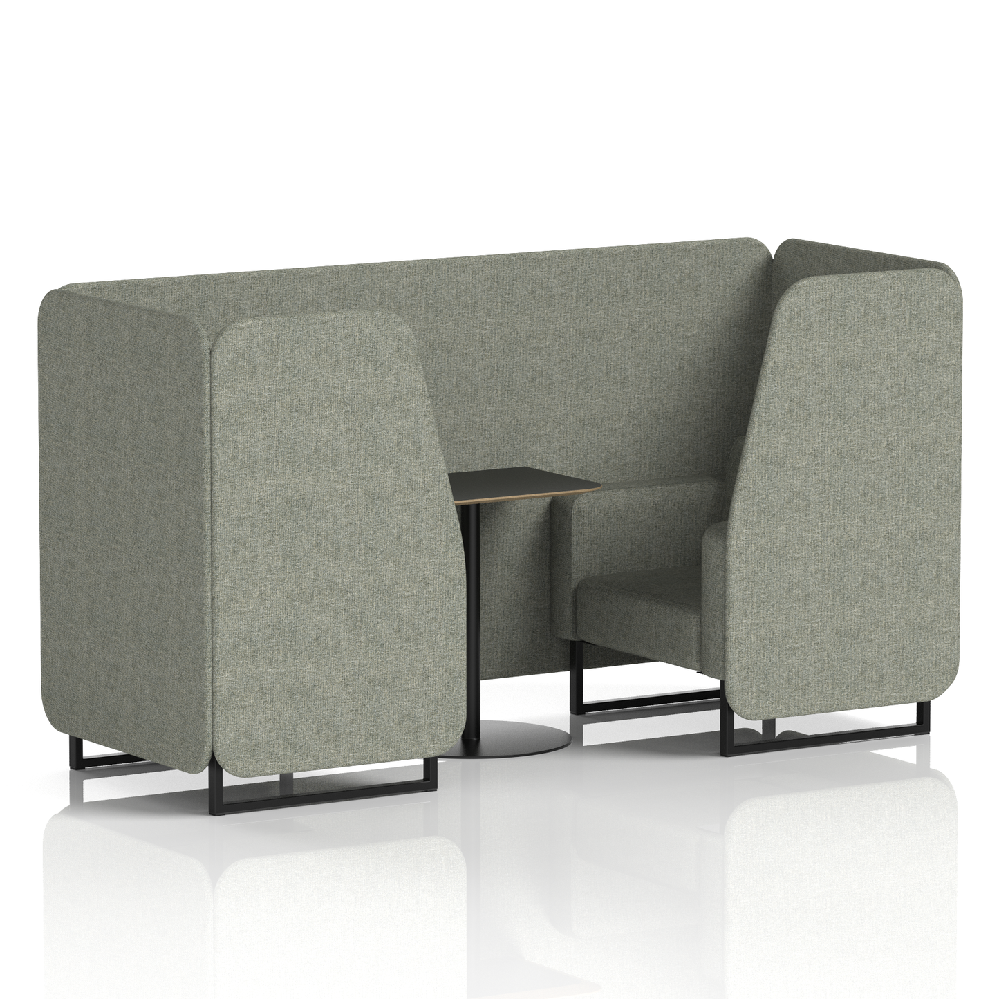 Brixworth Booth With Black Table In Single Tone