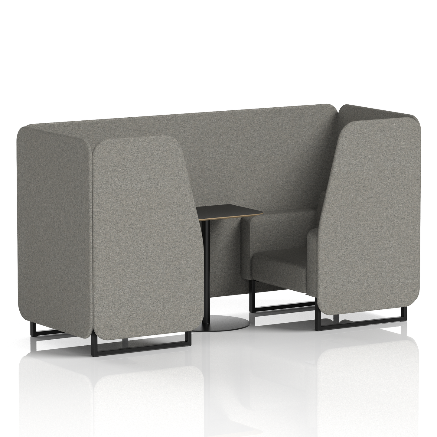 Brixworth Booth With Black Table In Single Tone