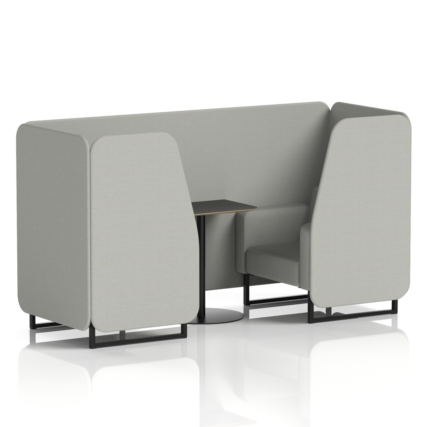 Brixworth Booth With Black Table In Single Tone