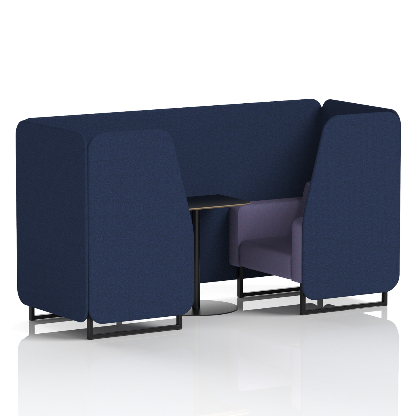 Brixworth Booth With Black Table In Two Tone