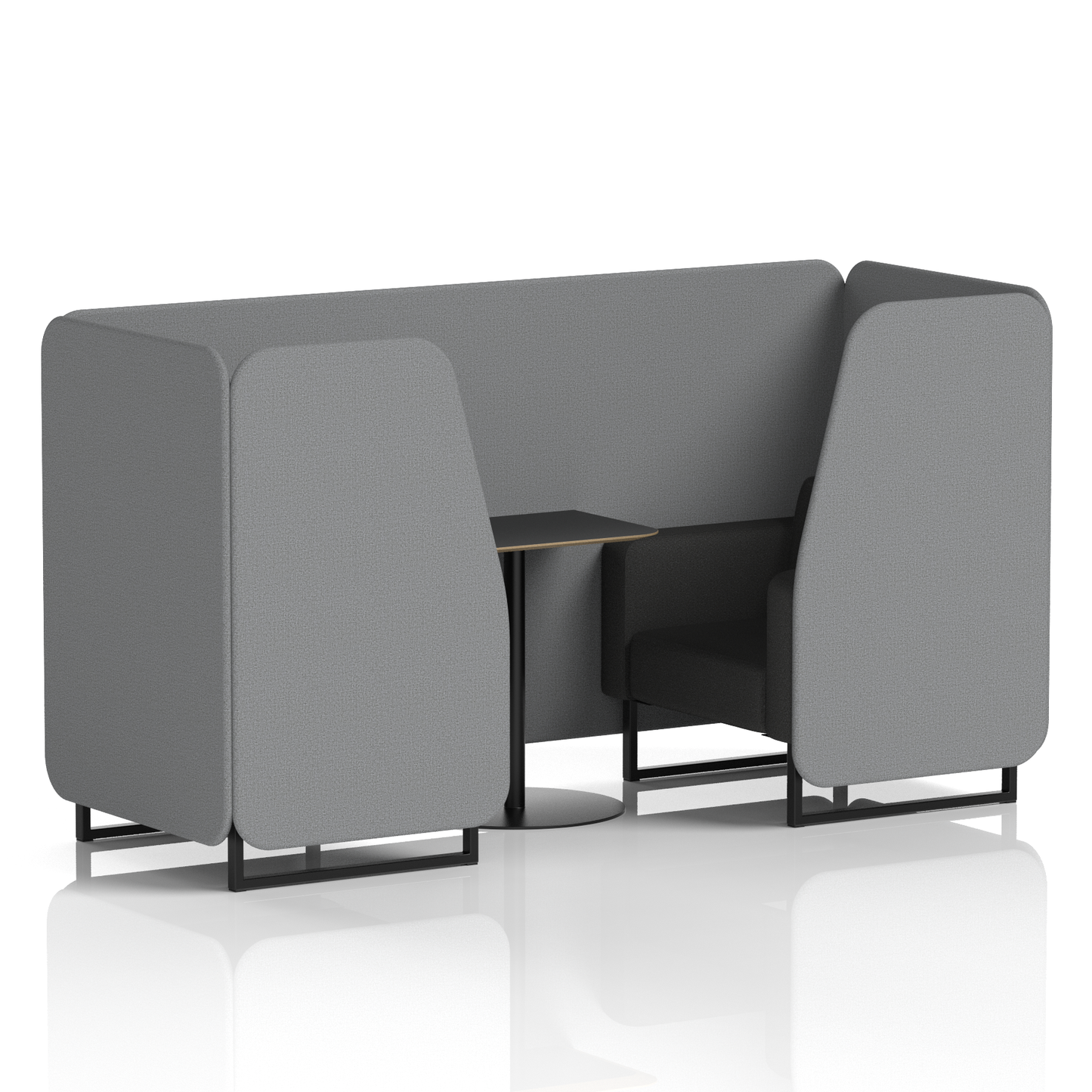 Brixworth Booth With Black Table In Two Tone