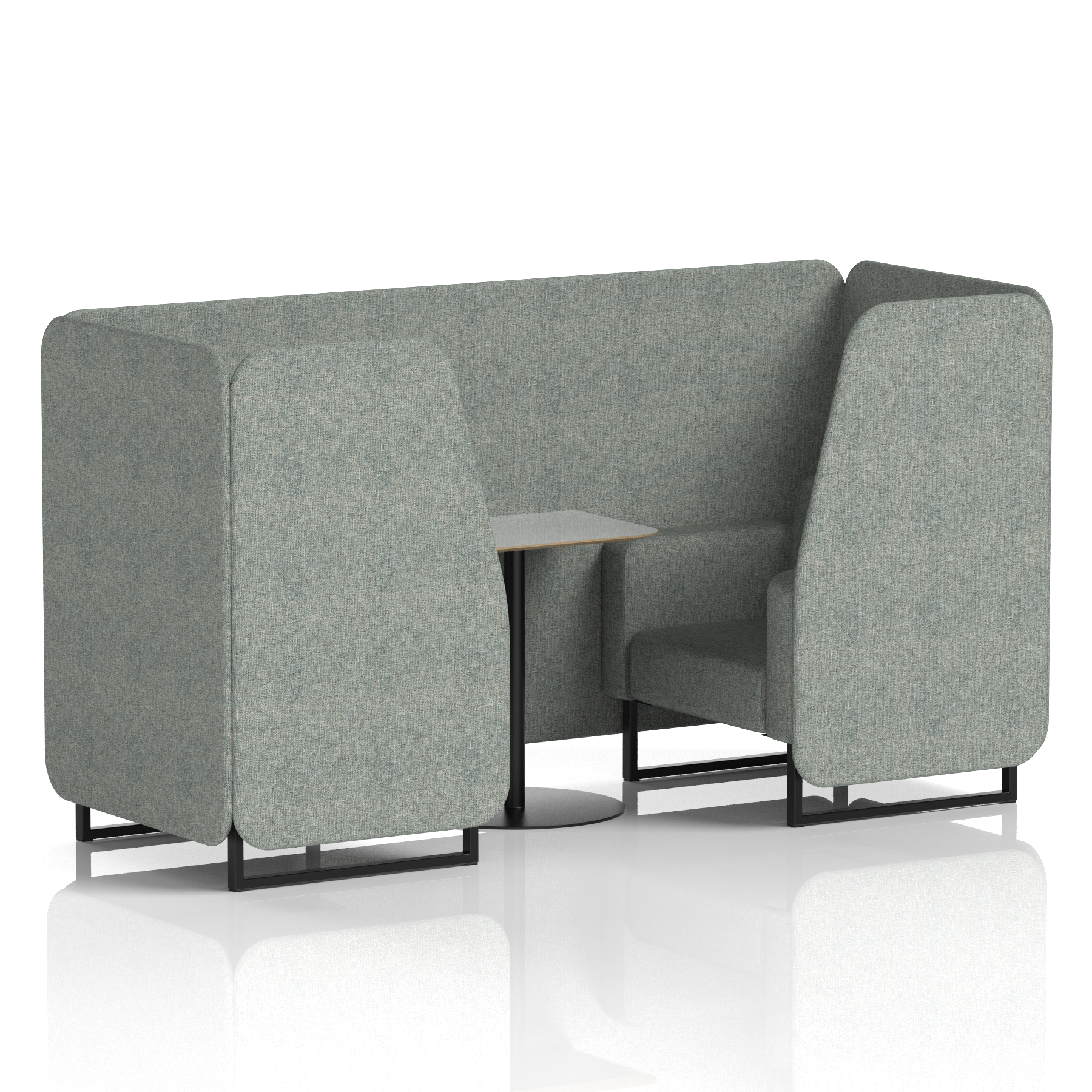 Booth Rectangular Table Brixworth Booth With Grey Table In Single Tone – Chequered Fox