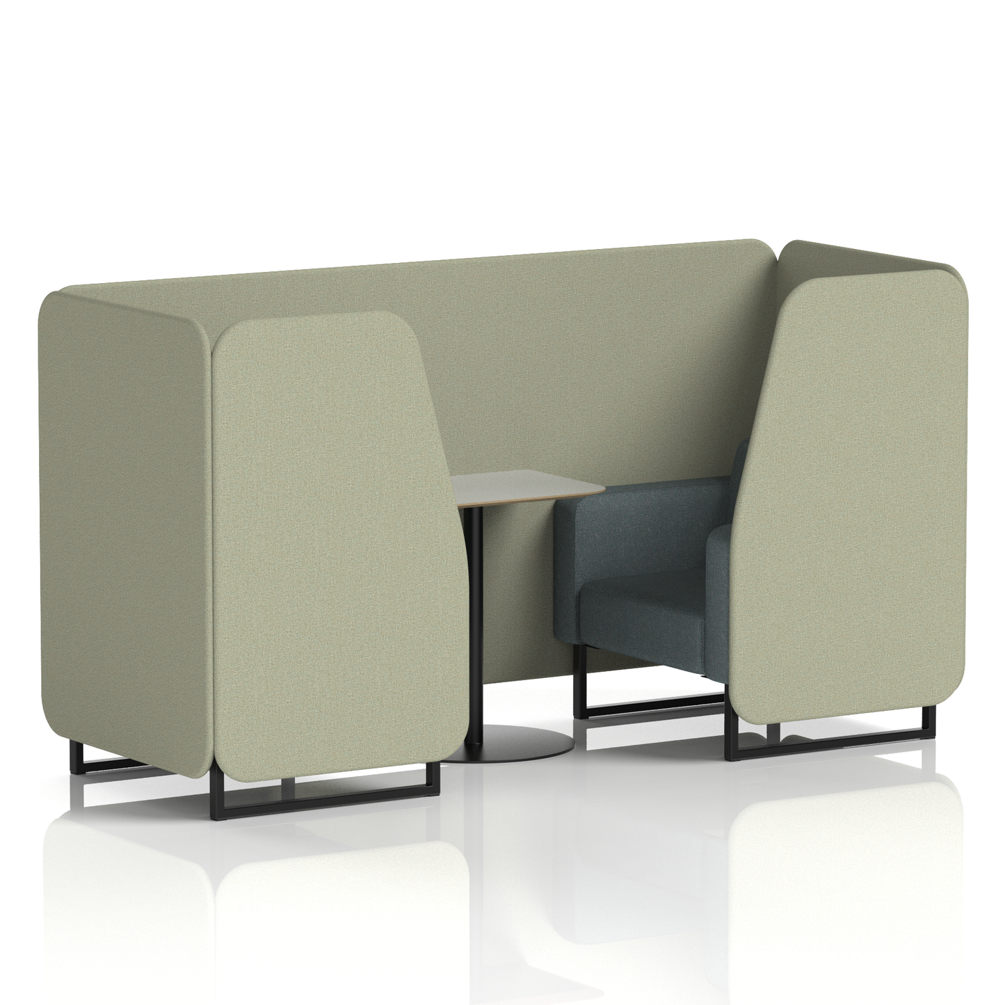 Brixworth Booth With Grey Table In Two Tone