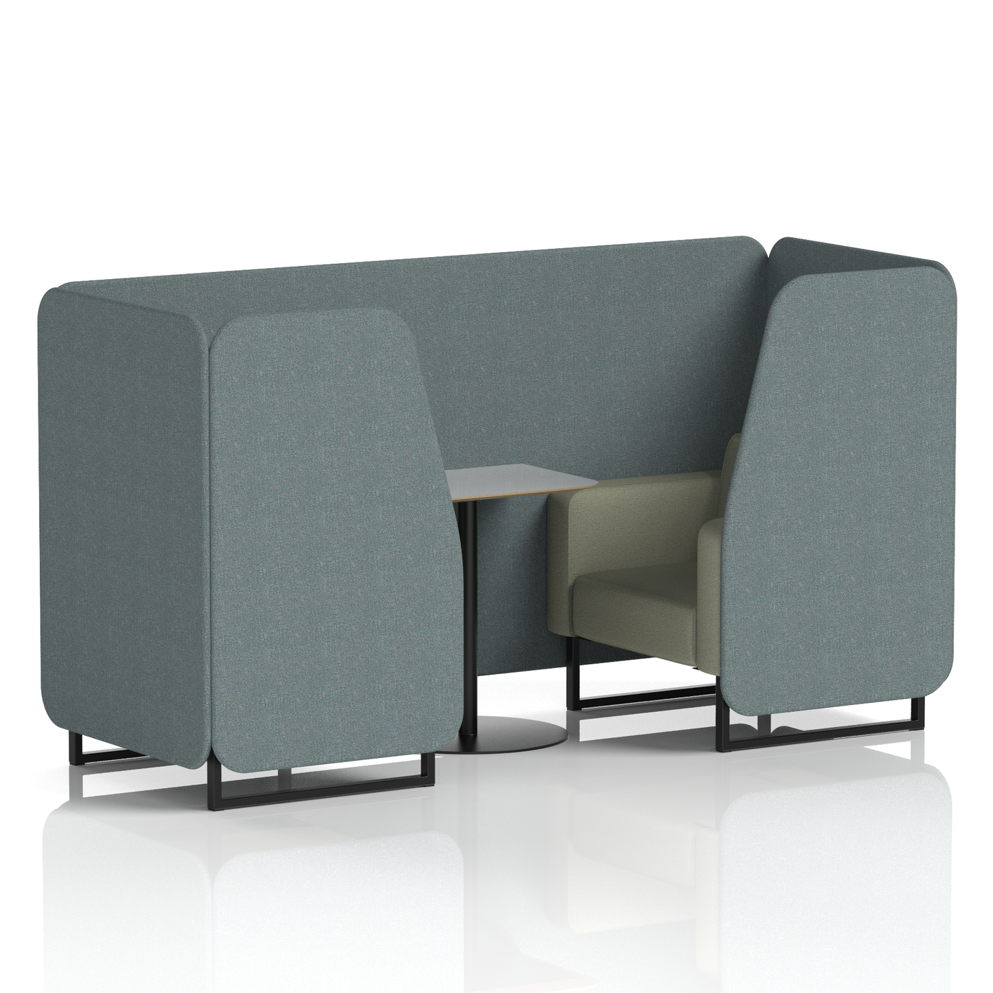 Brixworth Booth With Grey Table In Two Tone