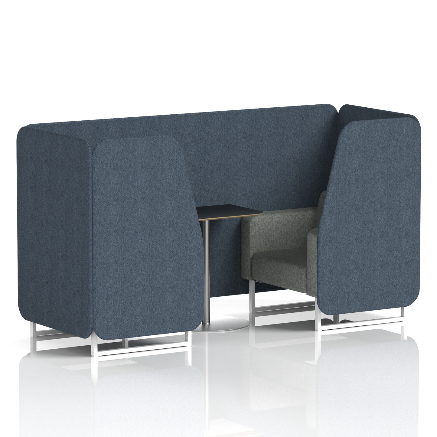 Brixworth Booth With Black Table In Two Tone