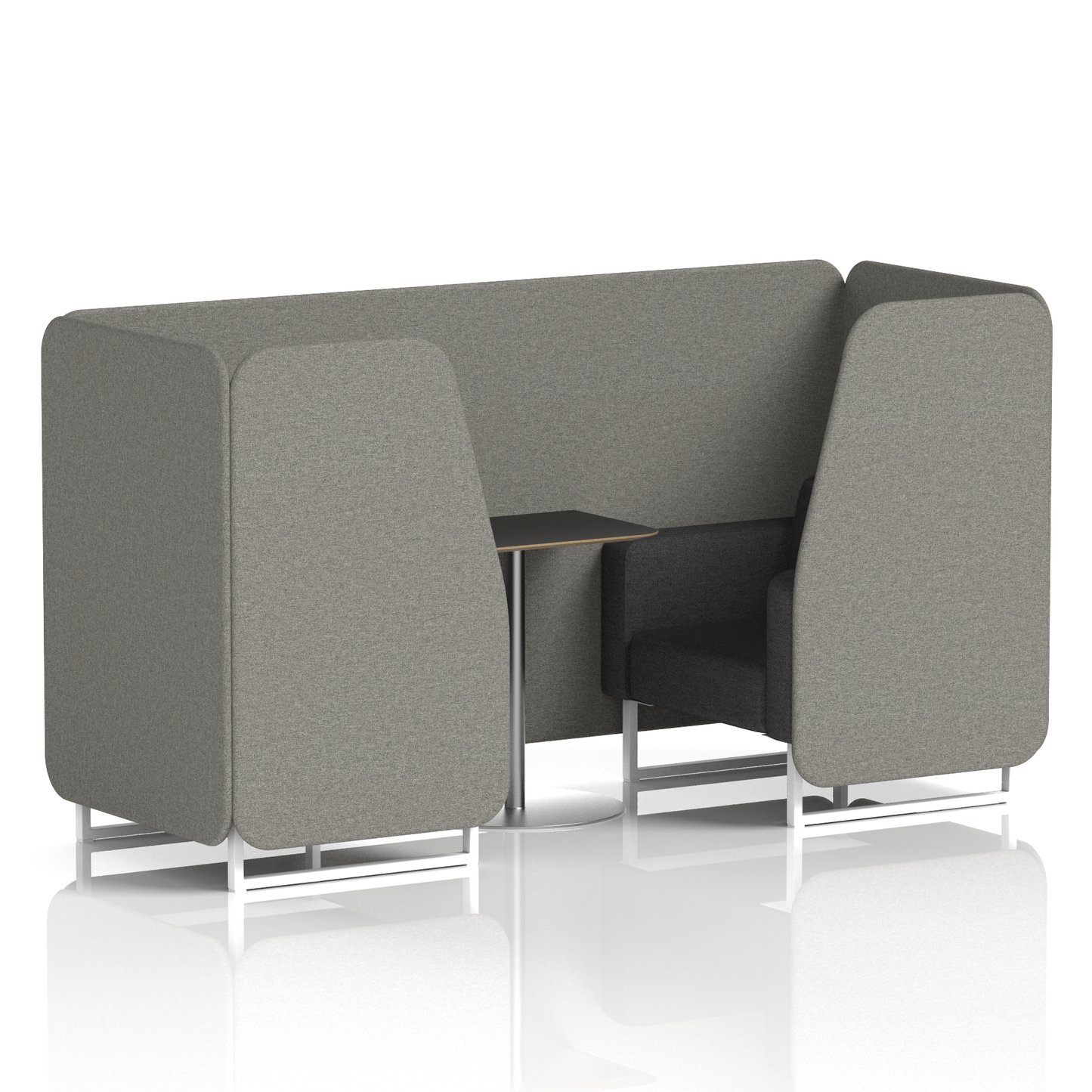 Brixworth Booth With Black Table In Two Tone