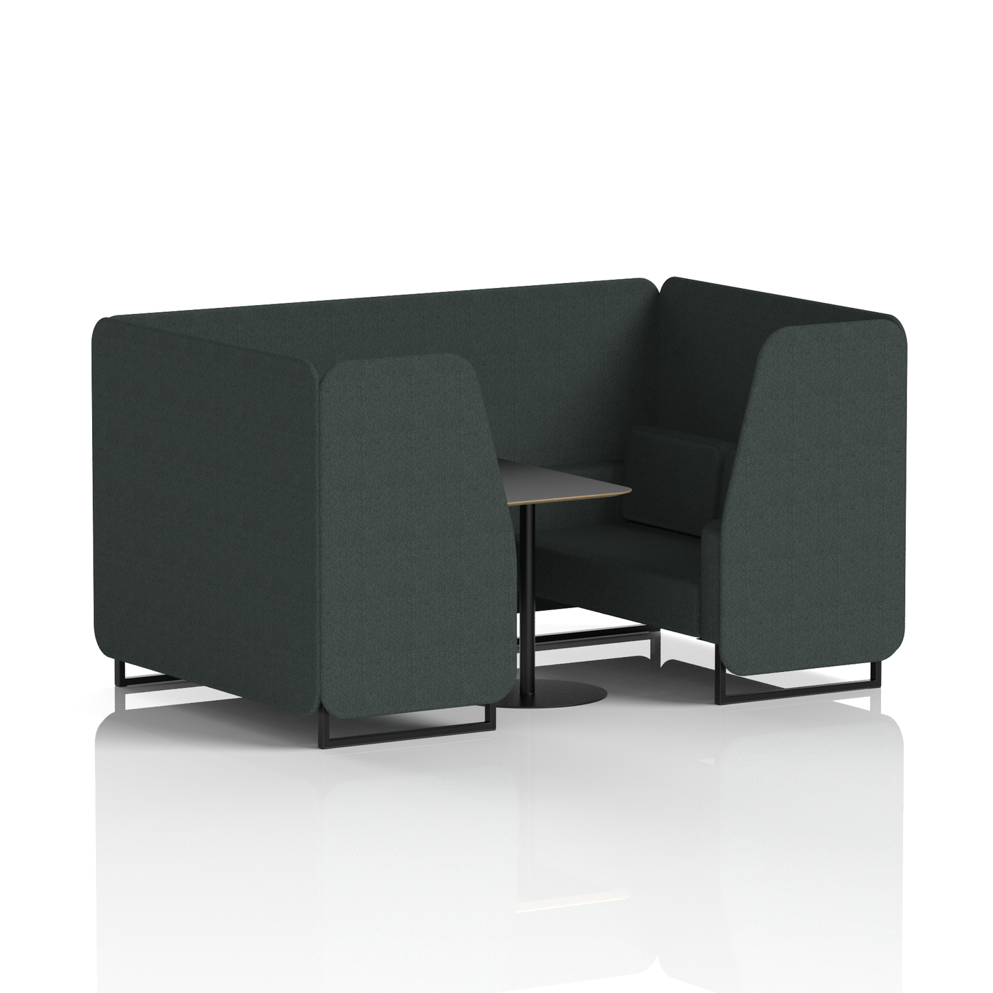 Brixworth Booth With Black Table In Single Tone