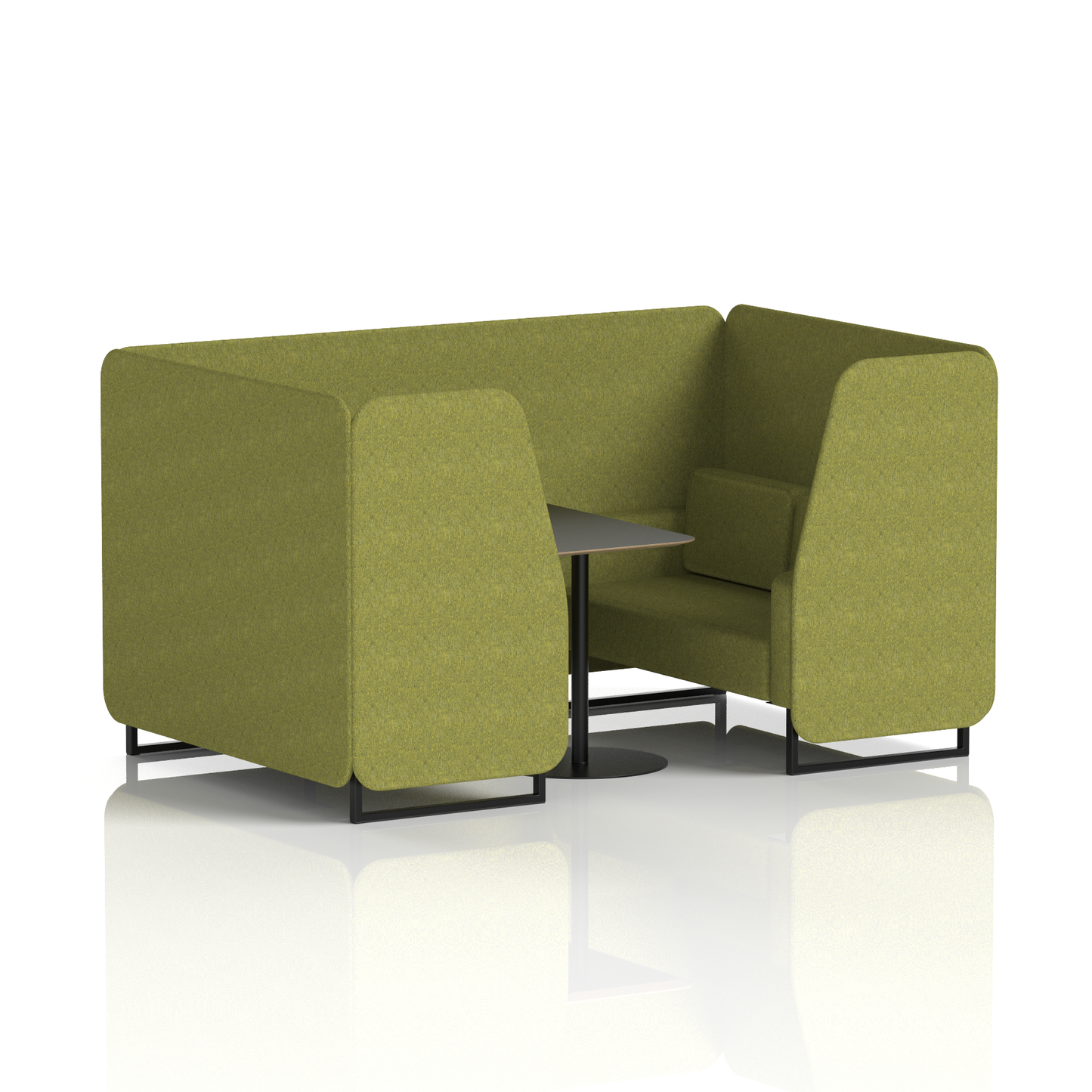 Brixworth Booth With Black Table In Single Tone