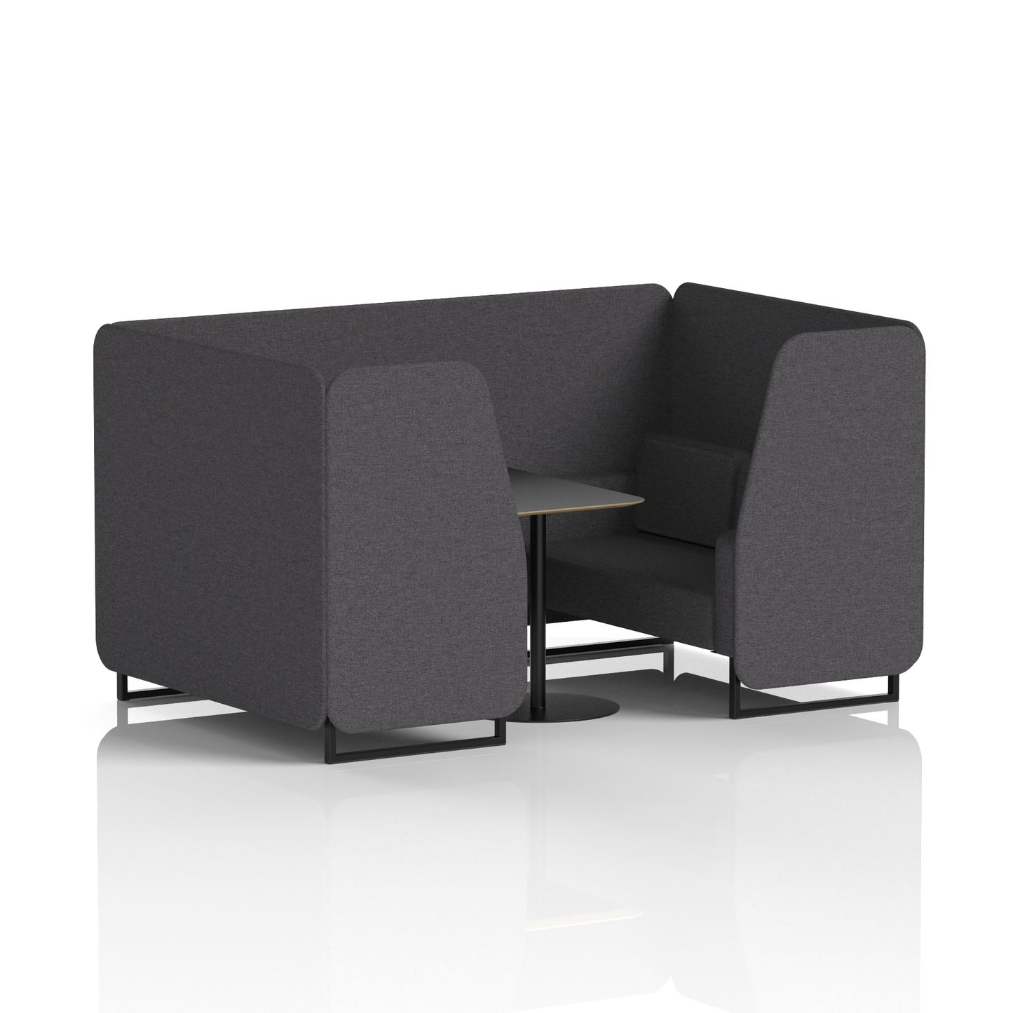 Brixworth Booth With Black Table In Single Tone