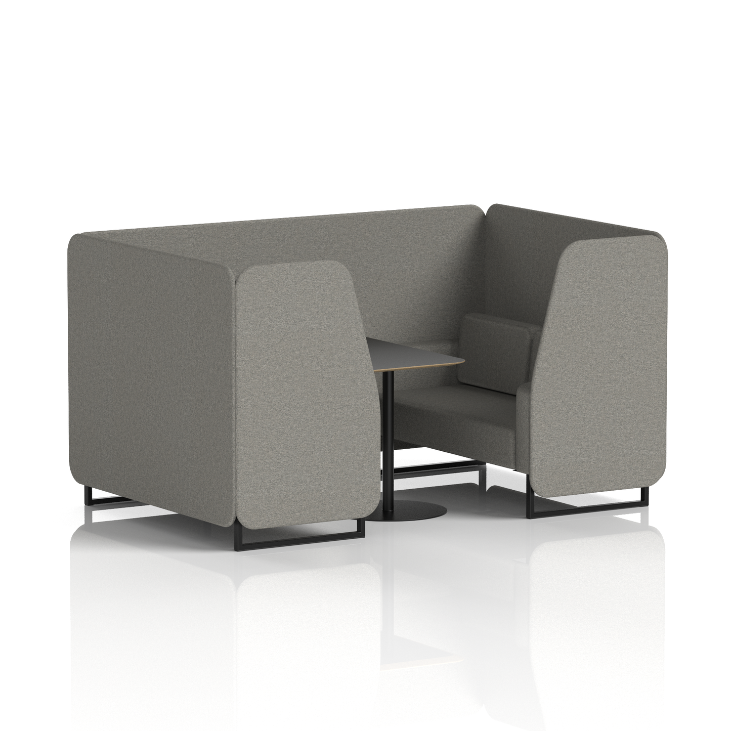 Brixworth Booth With Black Table In Single Tone