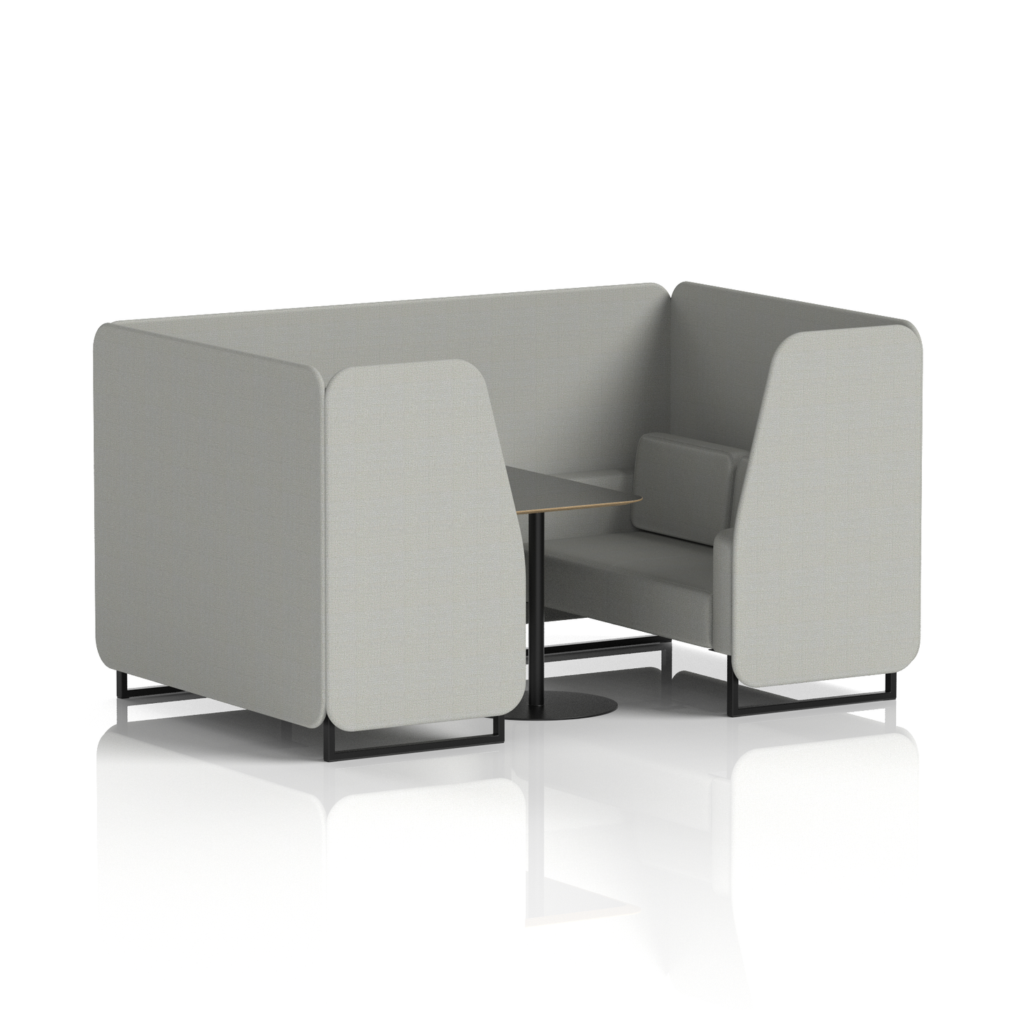 Brixworth Booth With Black Table In Single Tone