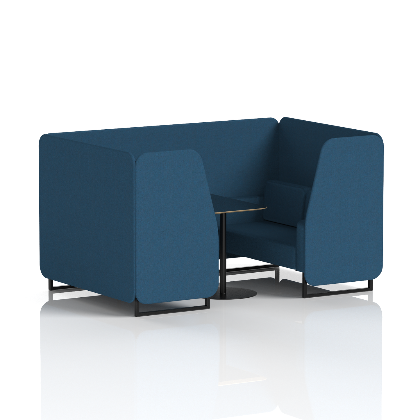 Brixworth Booth With Black Table In Single Tone