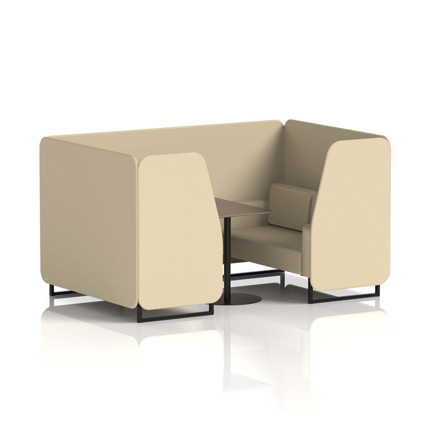 Brixworth Booth With Black Table In Single Tone