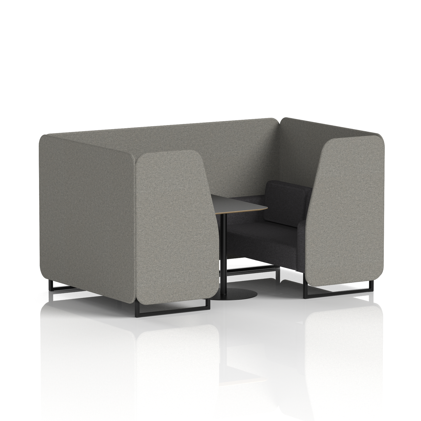 Brixworth Booth With Black Table In Two Tone