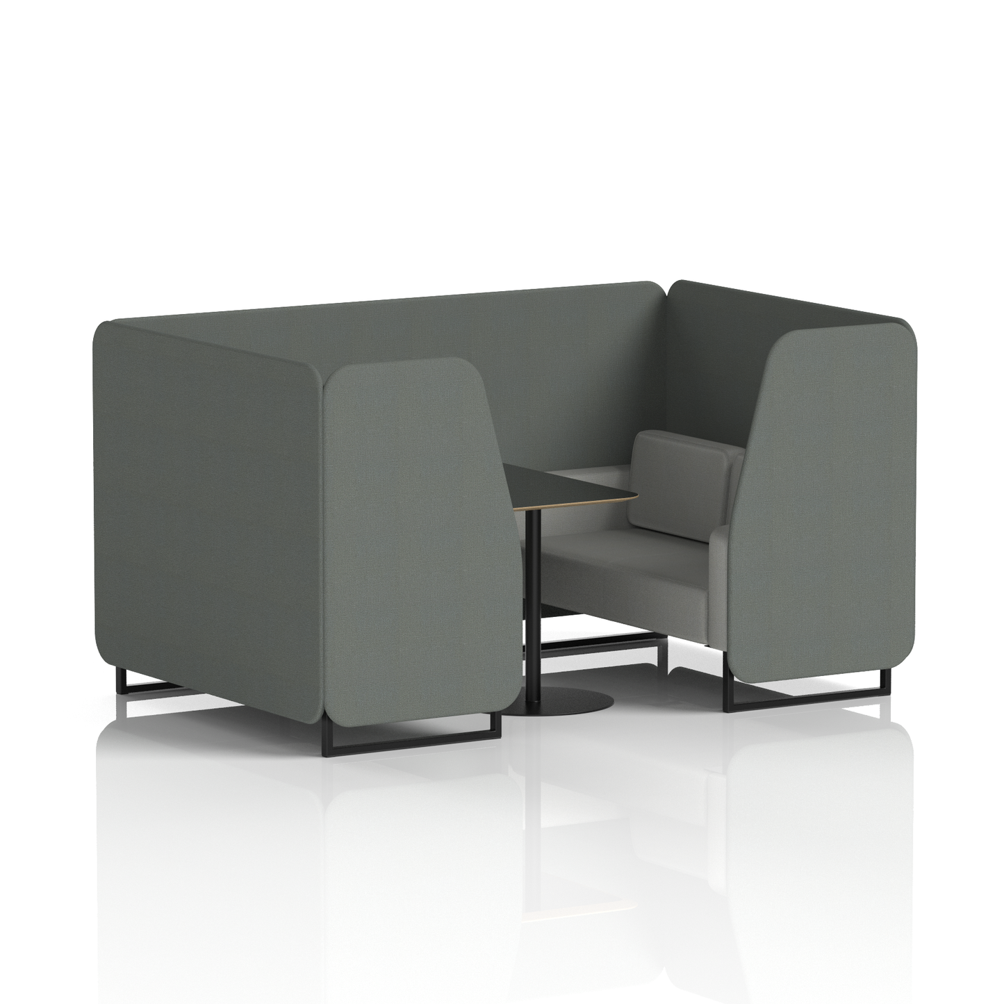 Brixworth Booth With Black Table In Two Tone