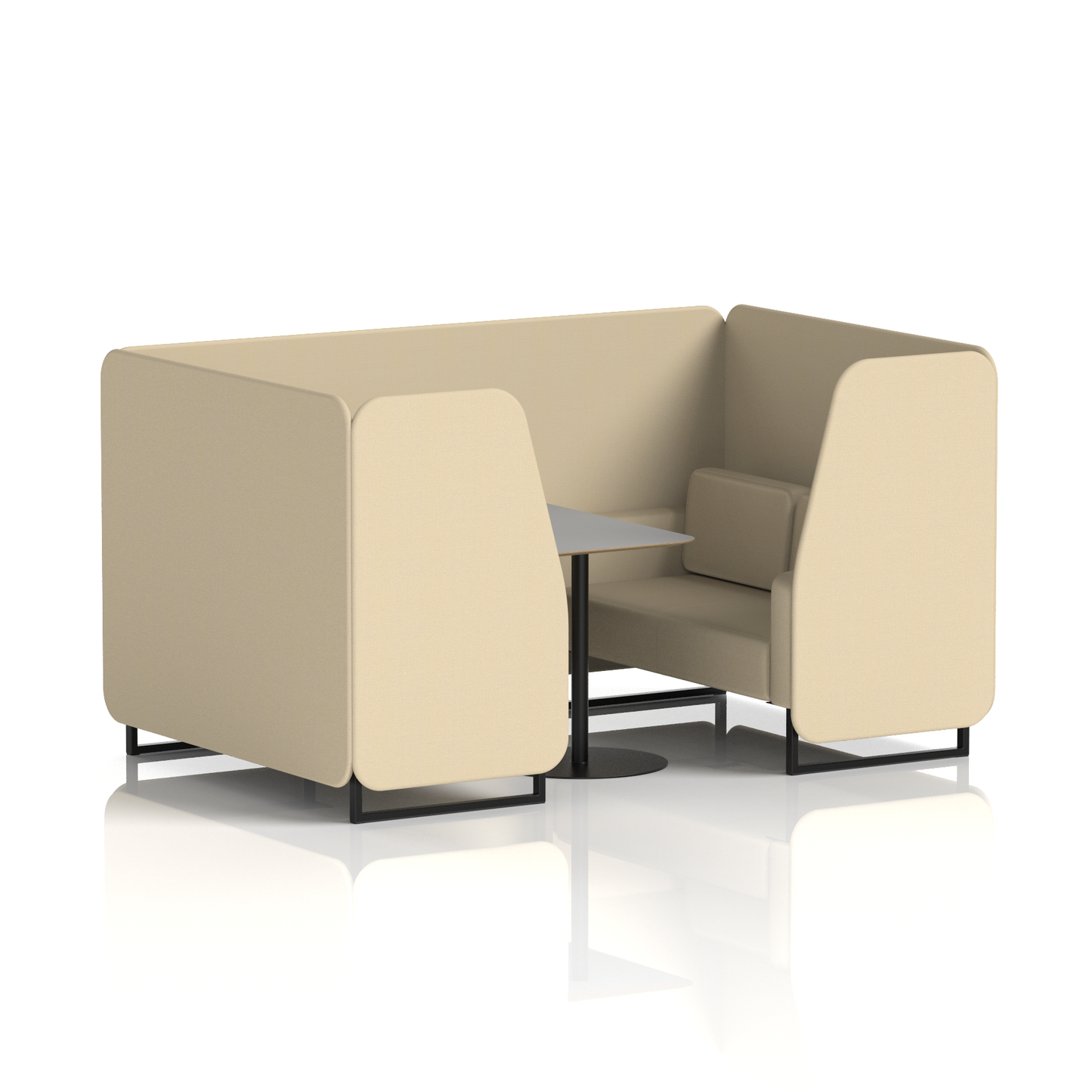 Brixworth Booth With Grey Table In Single Tone