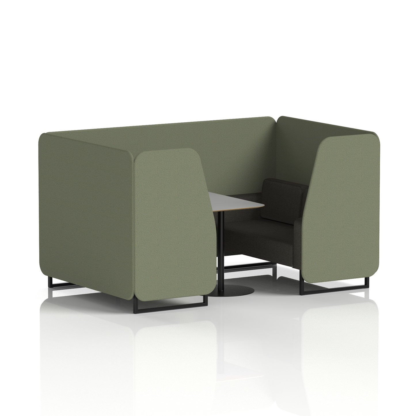 Brixworth Booth With Grey Table In Two Tone