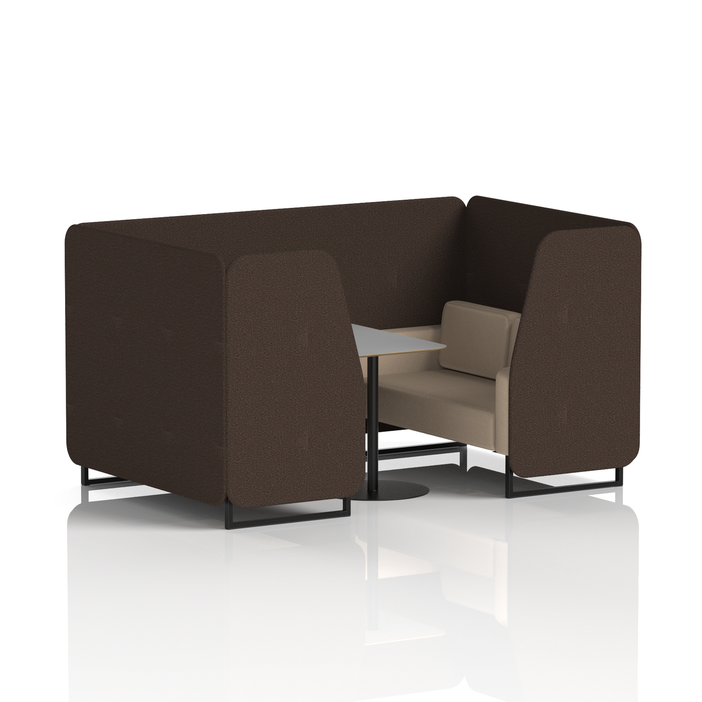 Brixworth Booth With Grey Table In Two Tone
