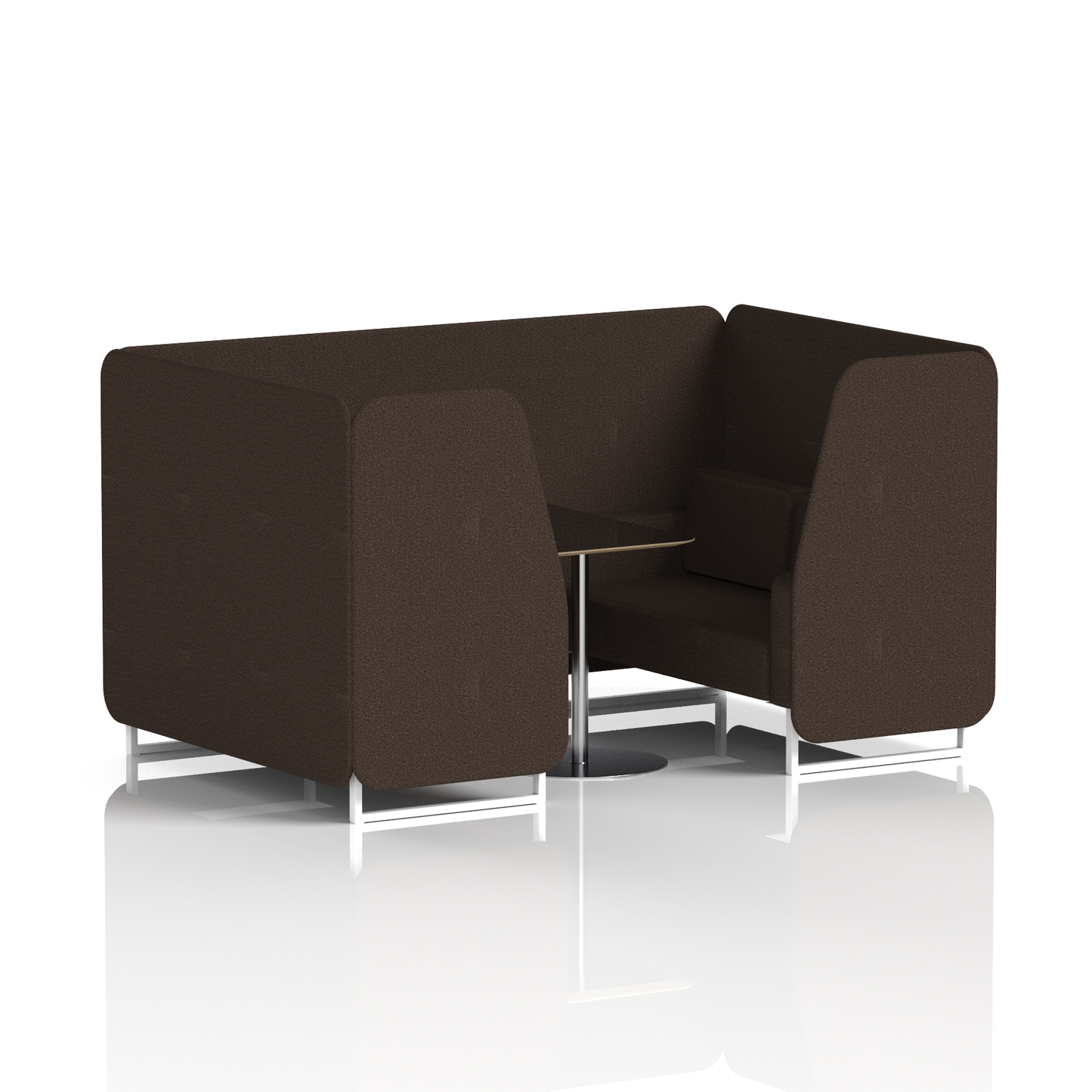 Brixworth Booth With Black Table In Single Tone