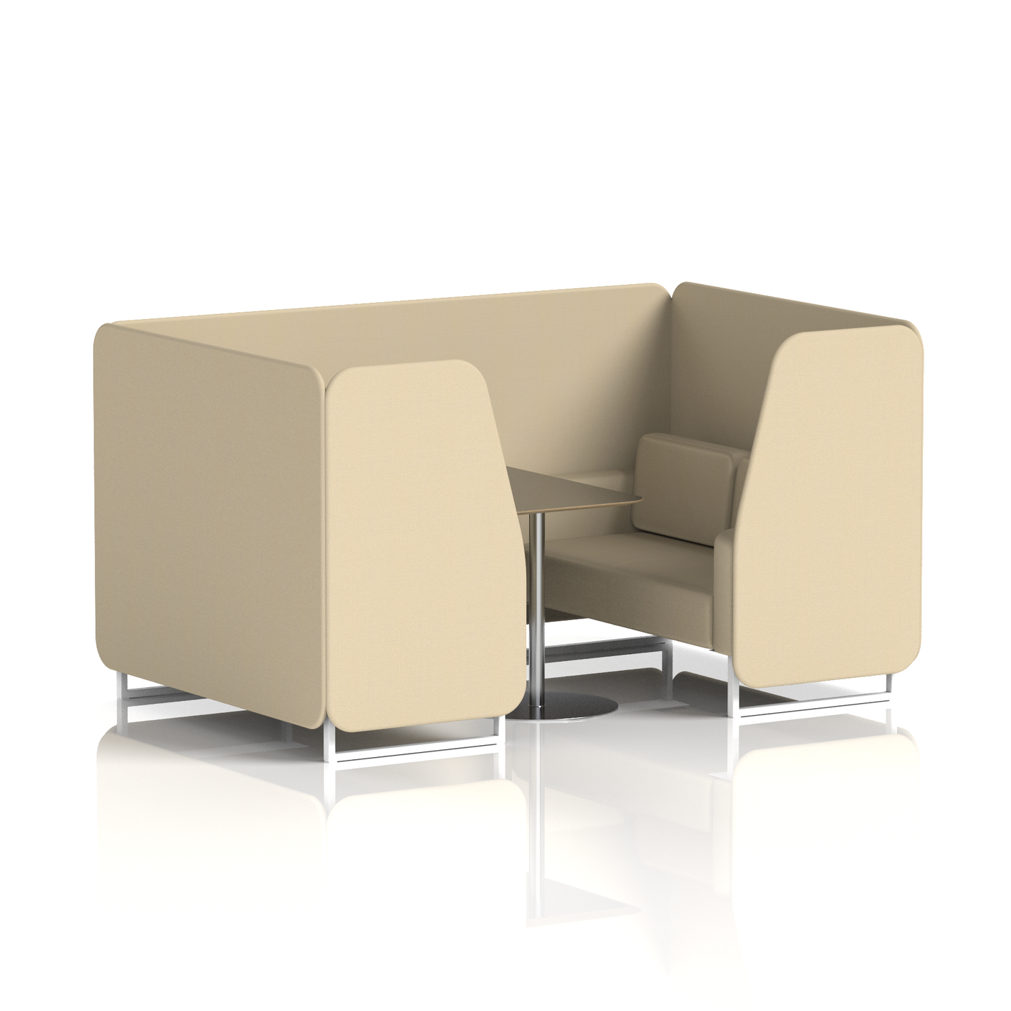 Brixworth Booth With Black Table In Single Tone