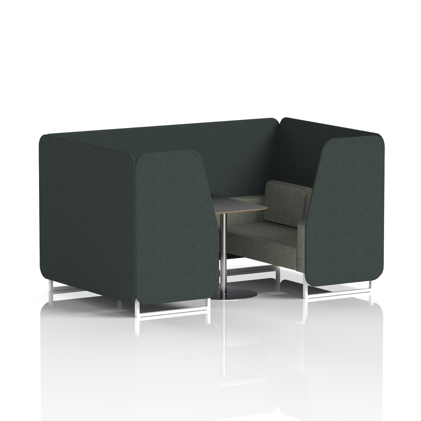 Brixworth Booth With Black Table In Two Tone