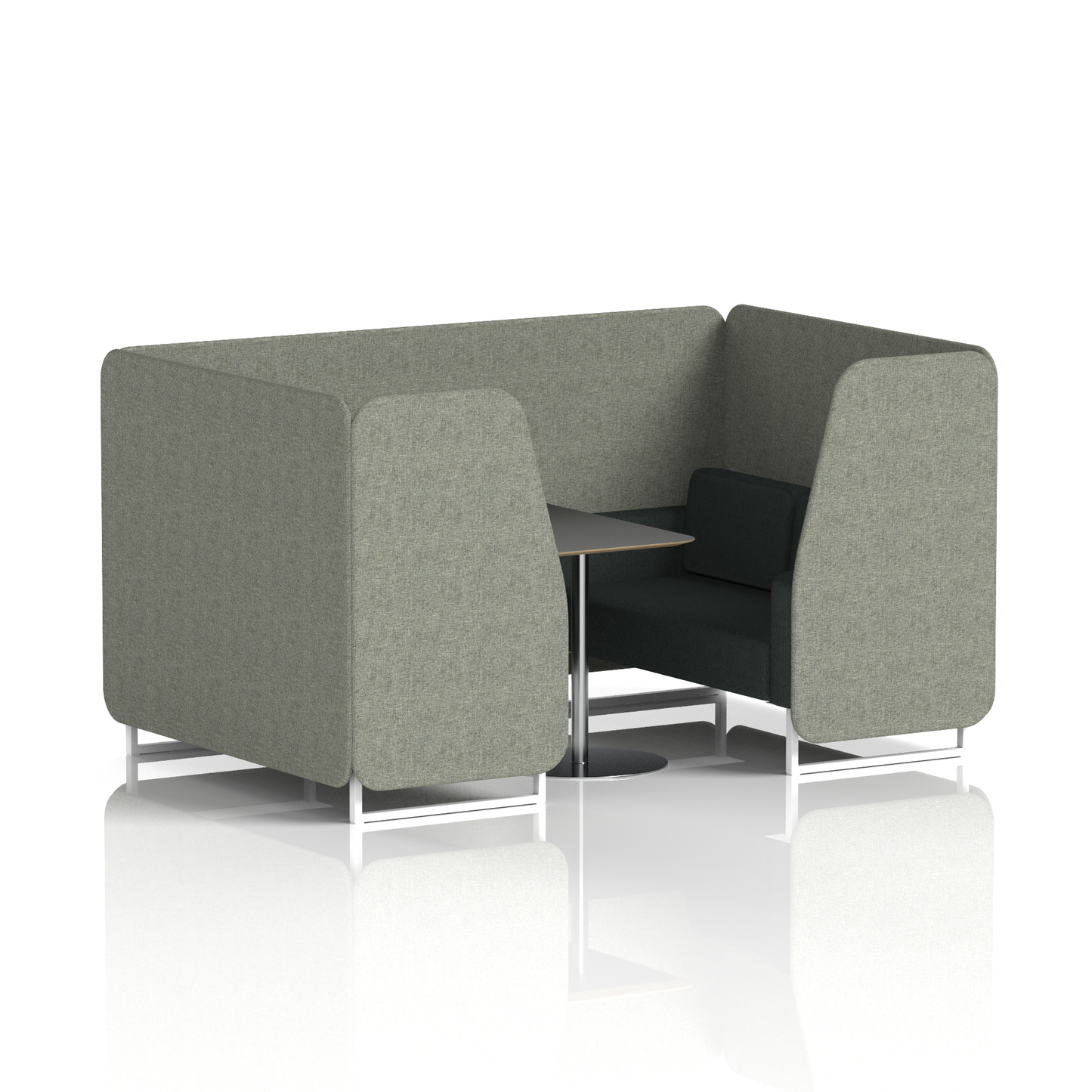 Brixworth Booth With Black Table In Two Tone