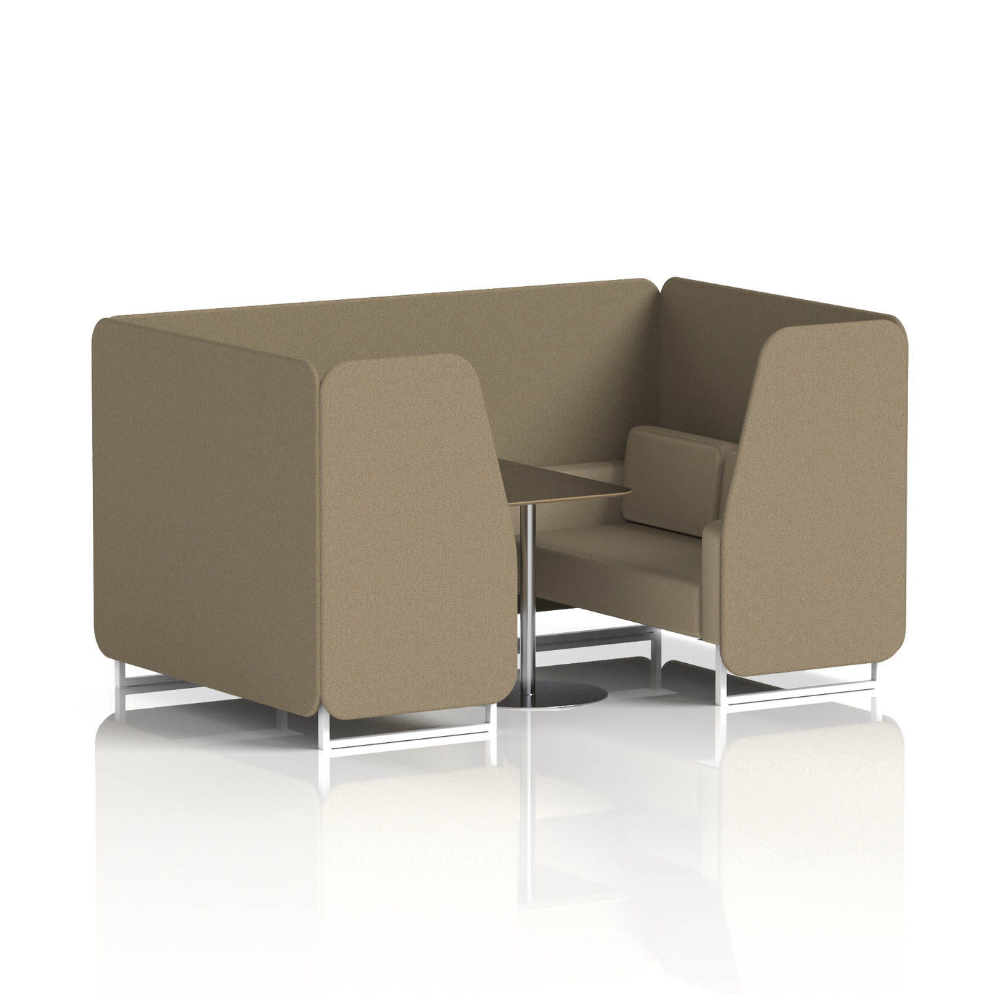 Brixworth Booth With Black Table In Two Tone