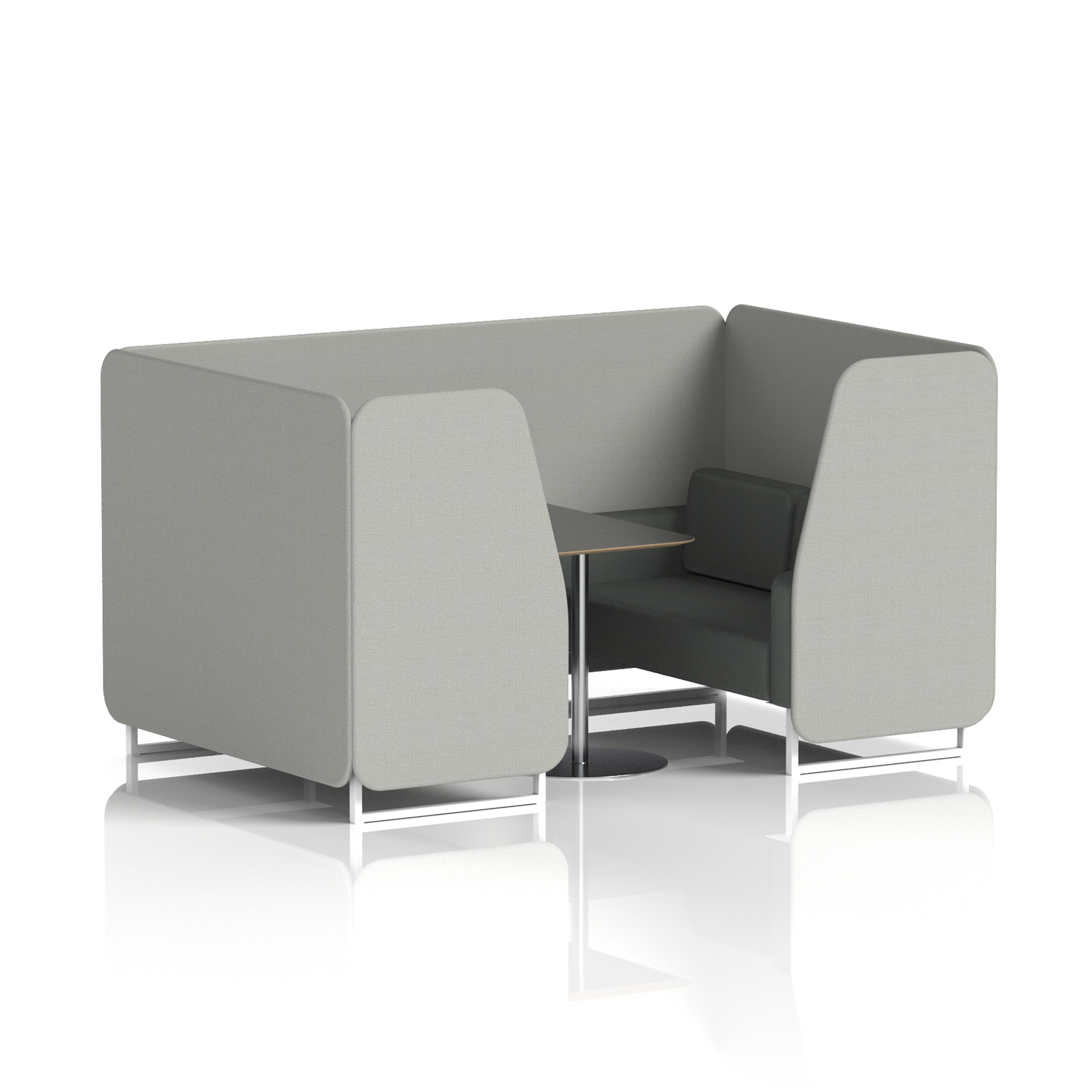 Brixworth Booth With Black Table In Two Tone