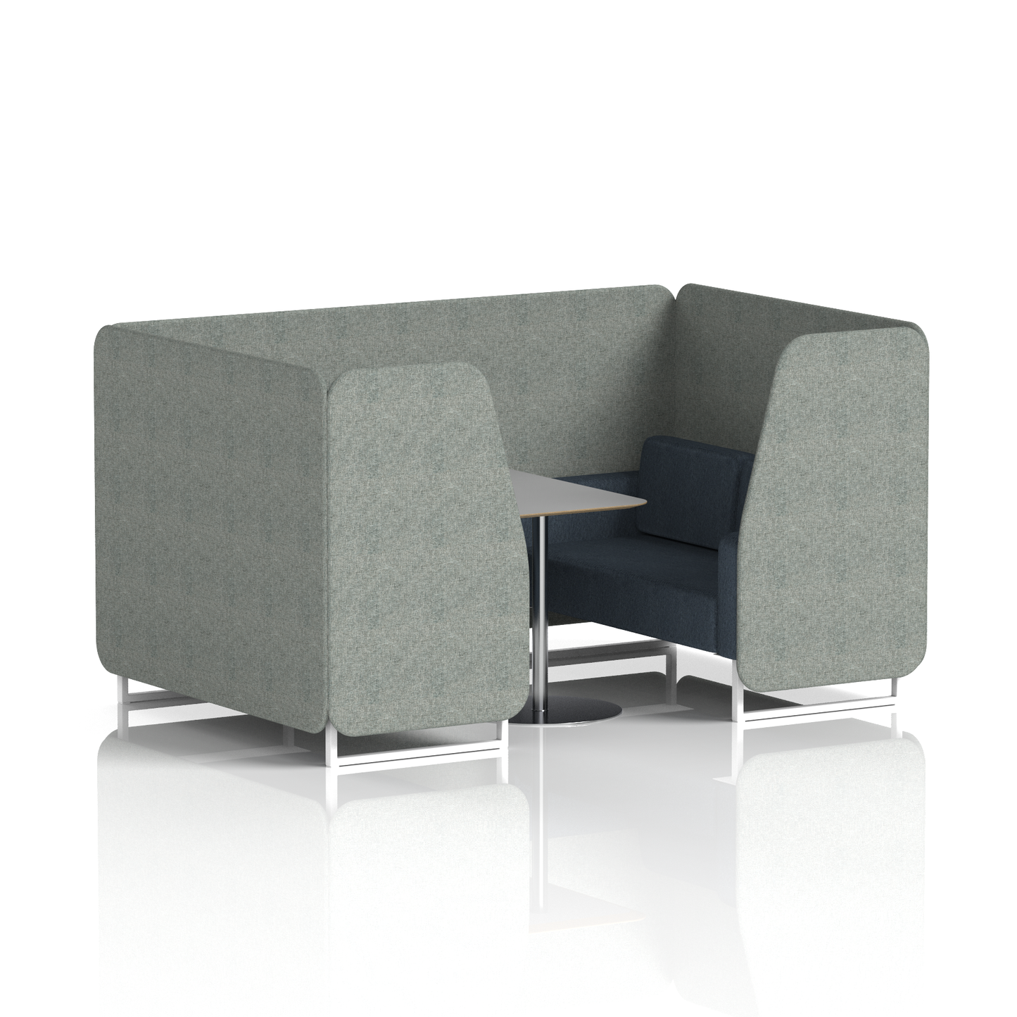 Brixworth Booth With Grey Table In Two Tone