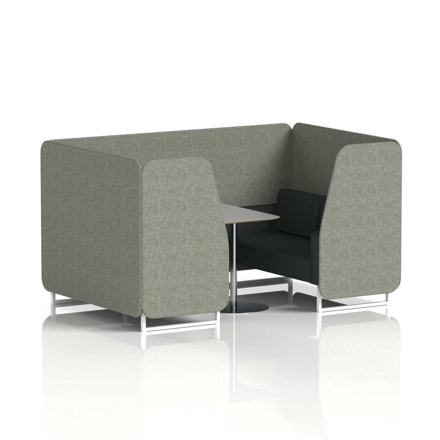 Brixworth Booth With Grey Table In Two Tone