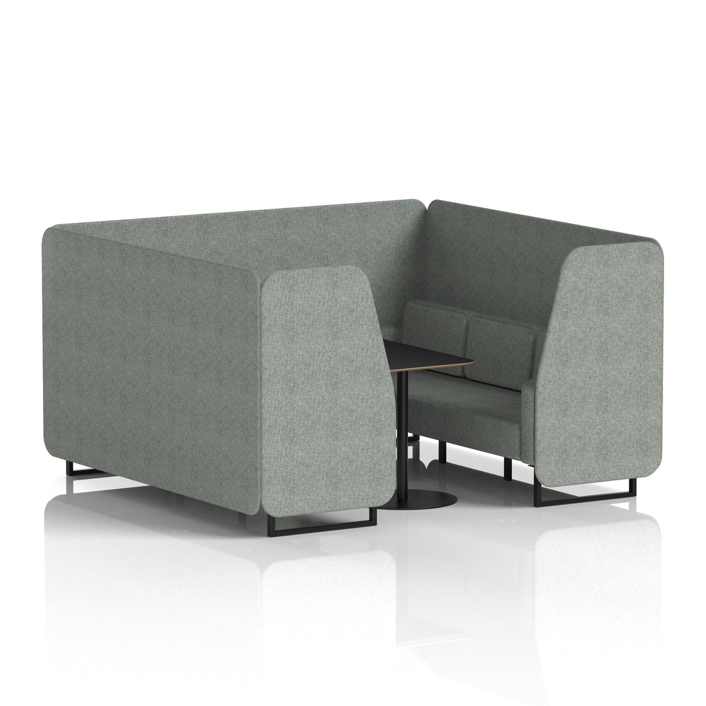 Brixworth Booth With Black Table In Single Tone