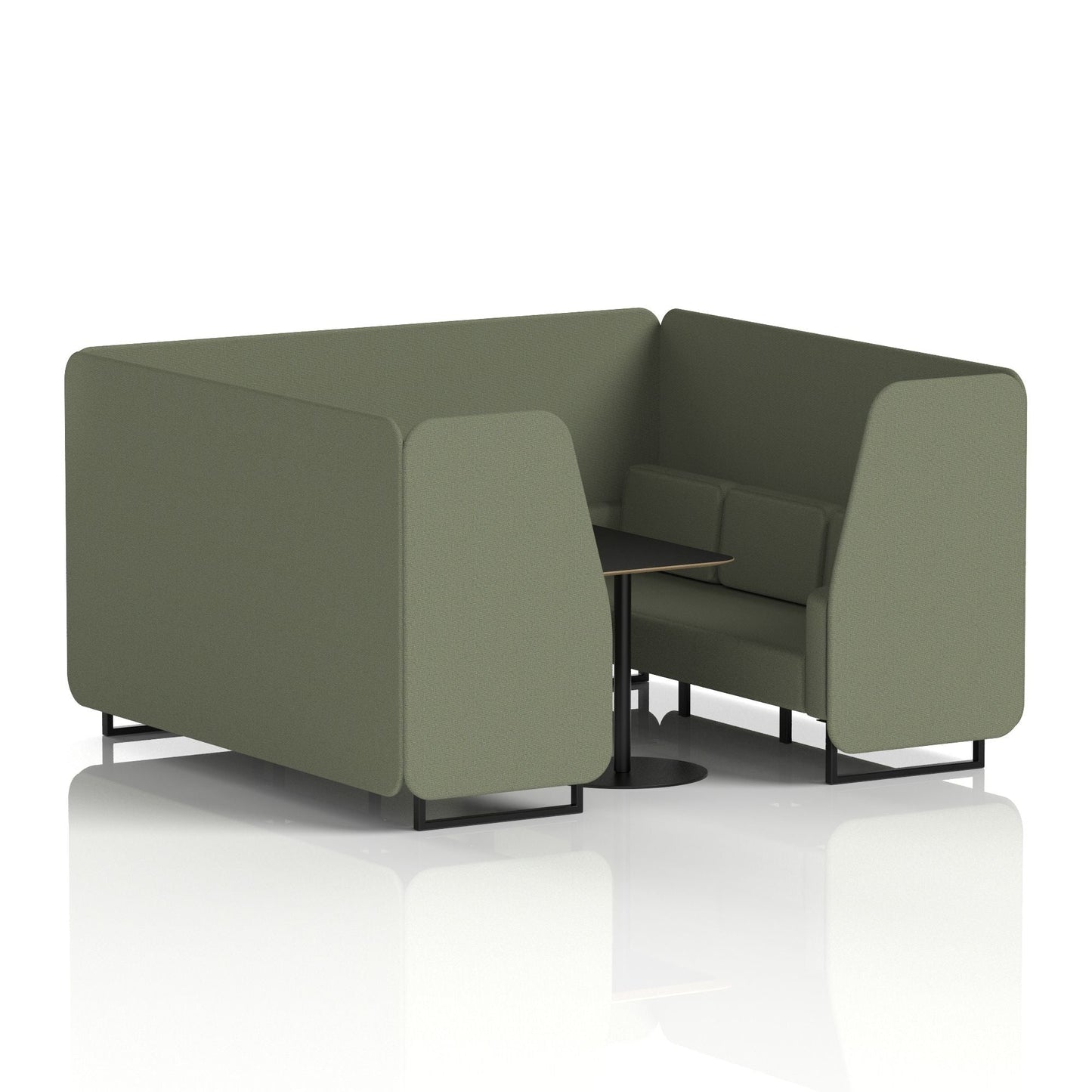 Brixworth Booth With Black Table In Single Tone