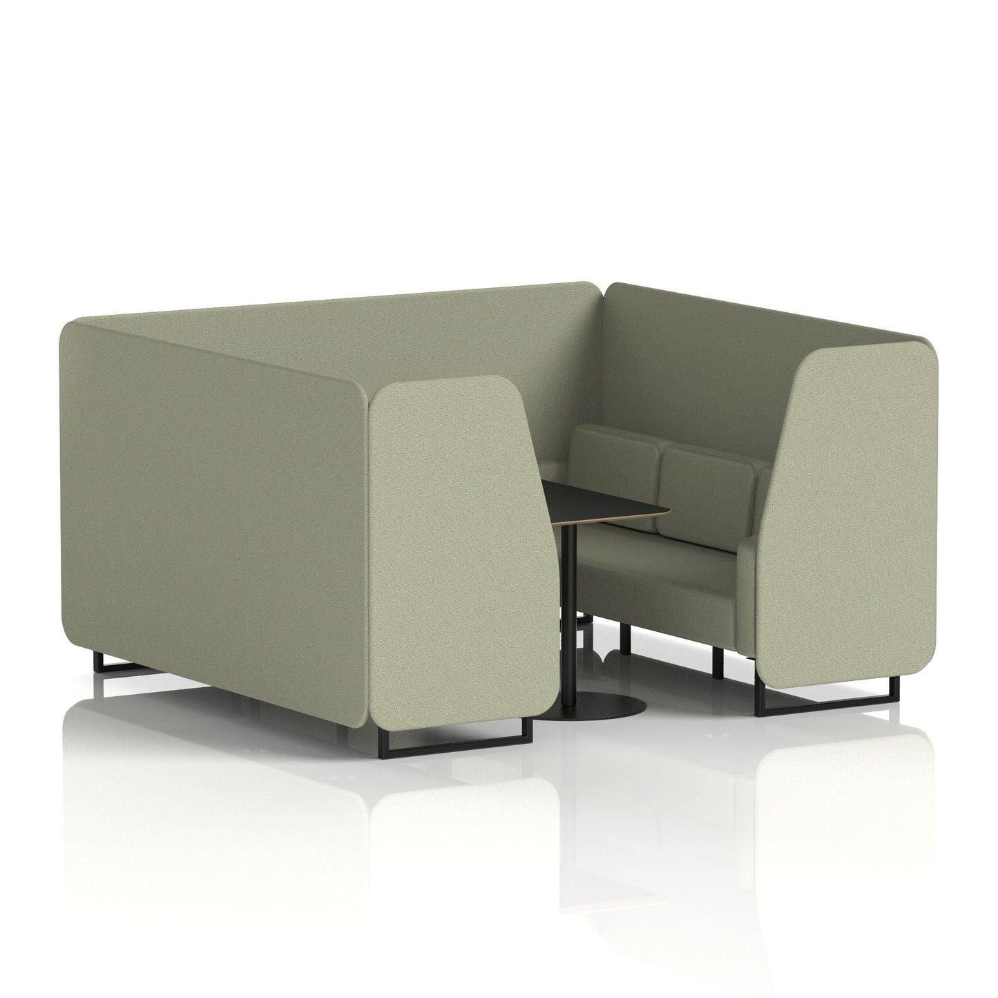 Brixworth Booth With Black Table In Single Tone