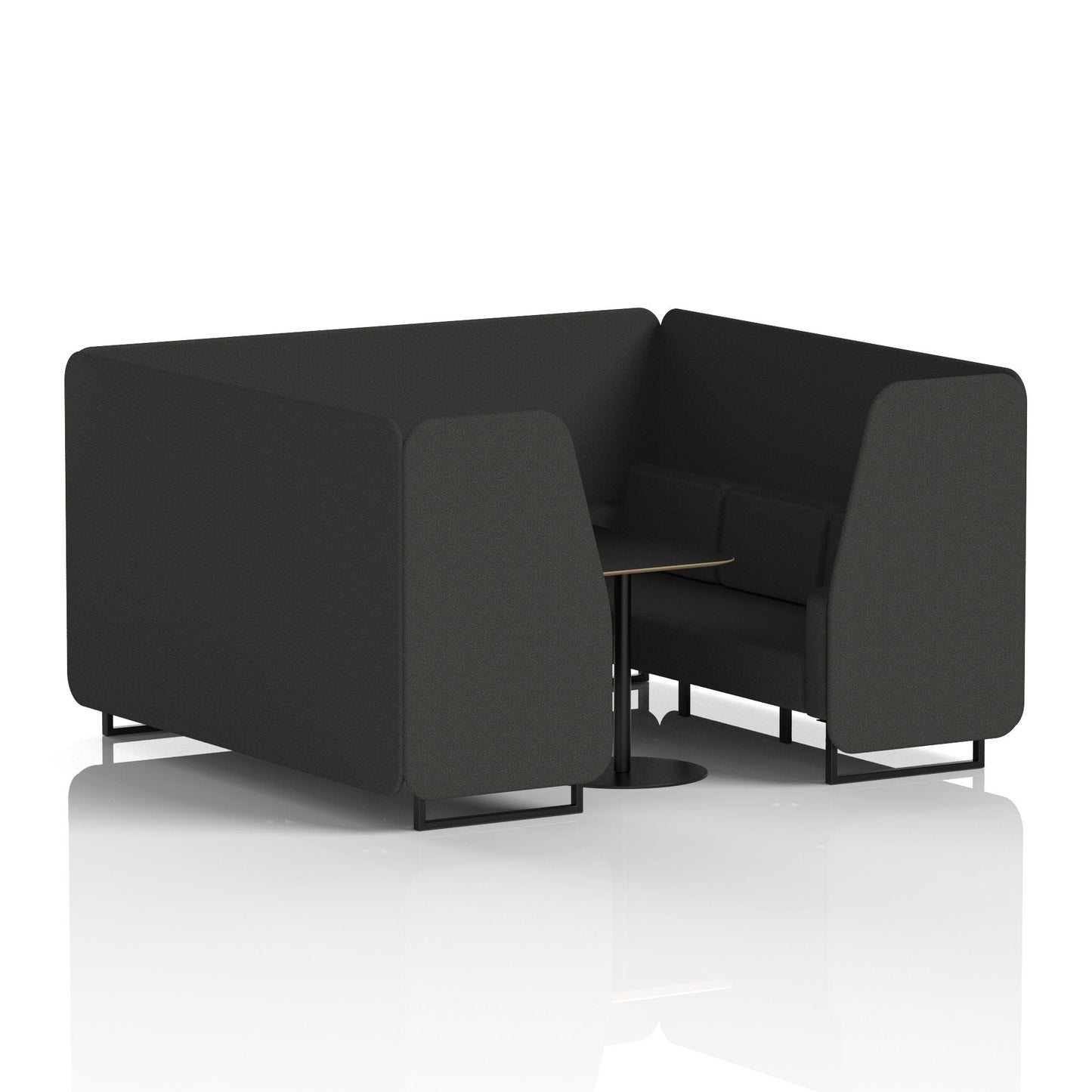Brixworth Booth With Black Table In Single Tone