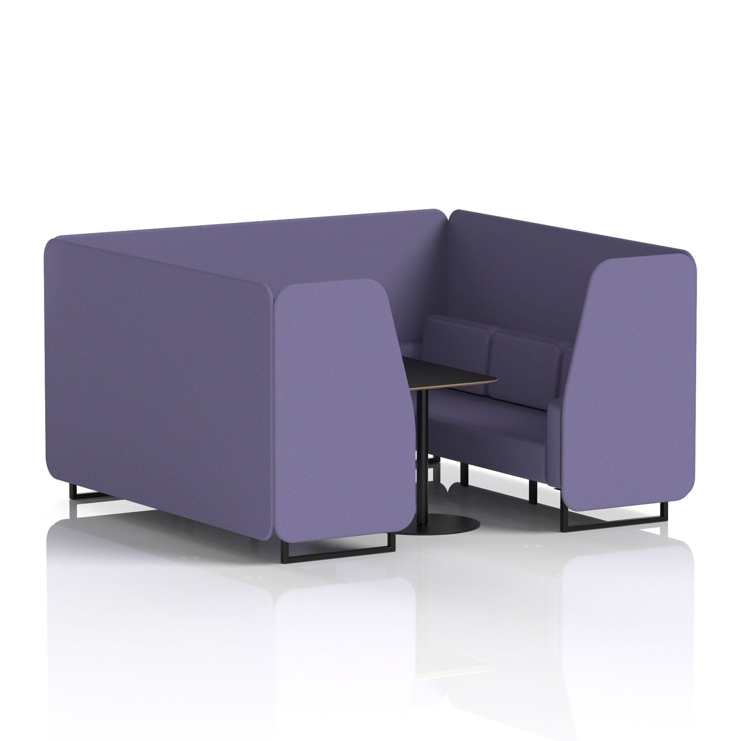 Brixworth Booth With Black Table In Single Tone