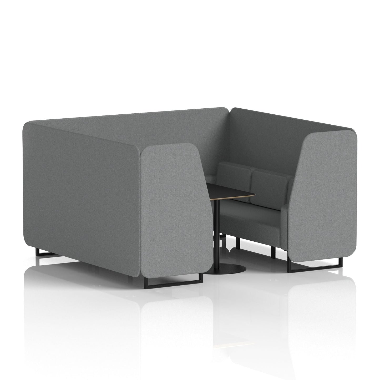 Brixworth Booth With Black Table In Single Tone