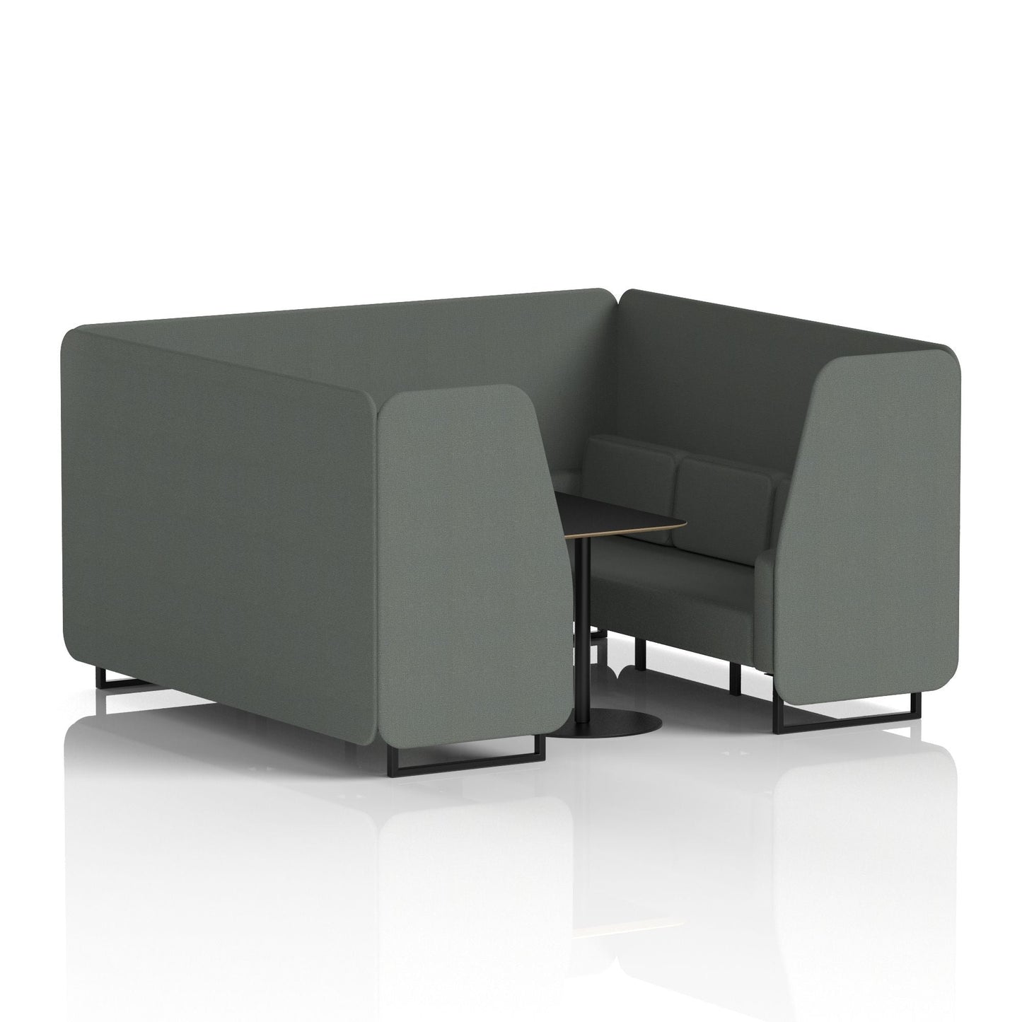 Brixworth Booth With Black Table In Single Tone