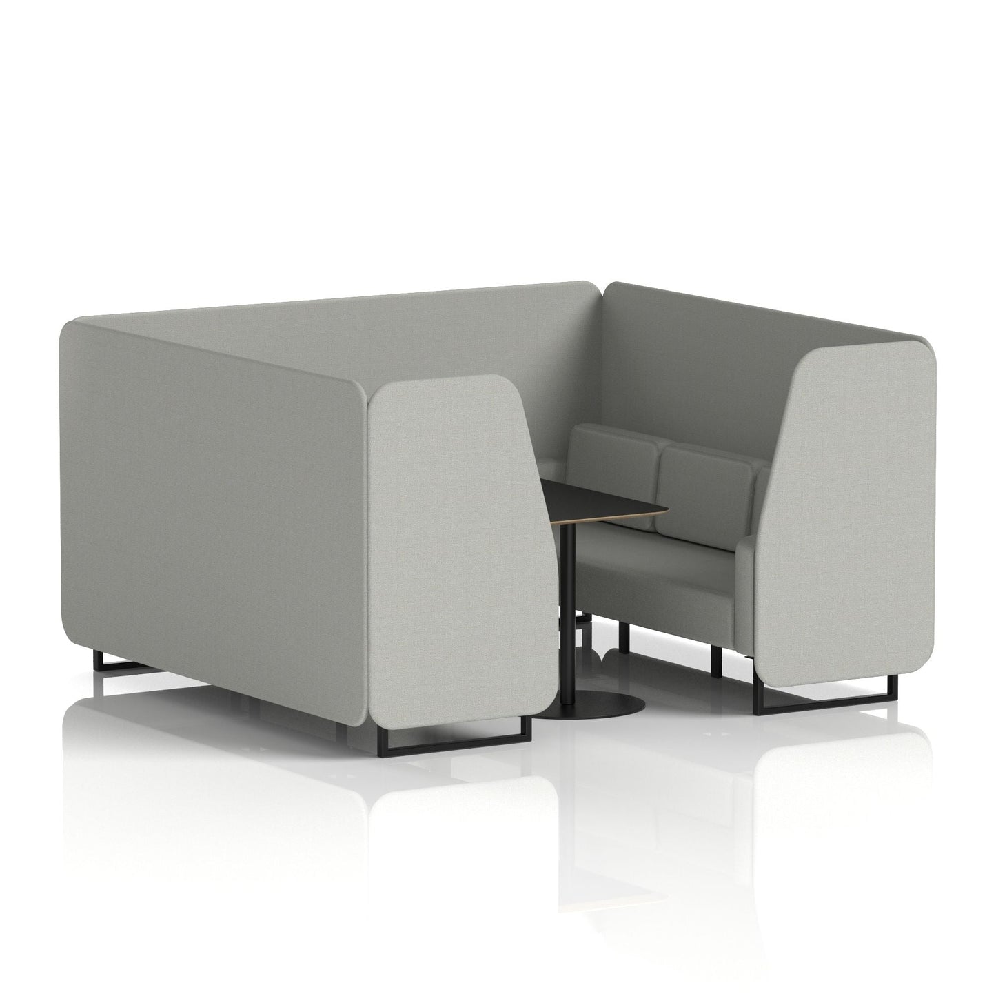 Brixworth Booth With Black Table In Single Tone