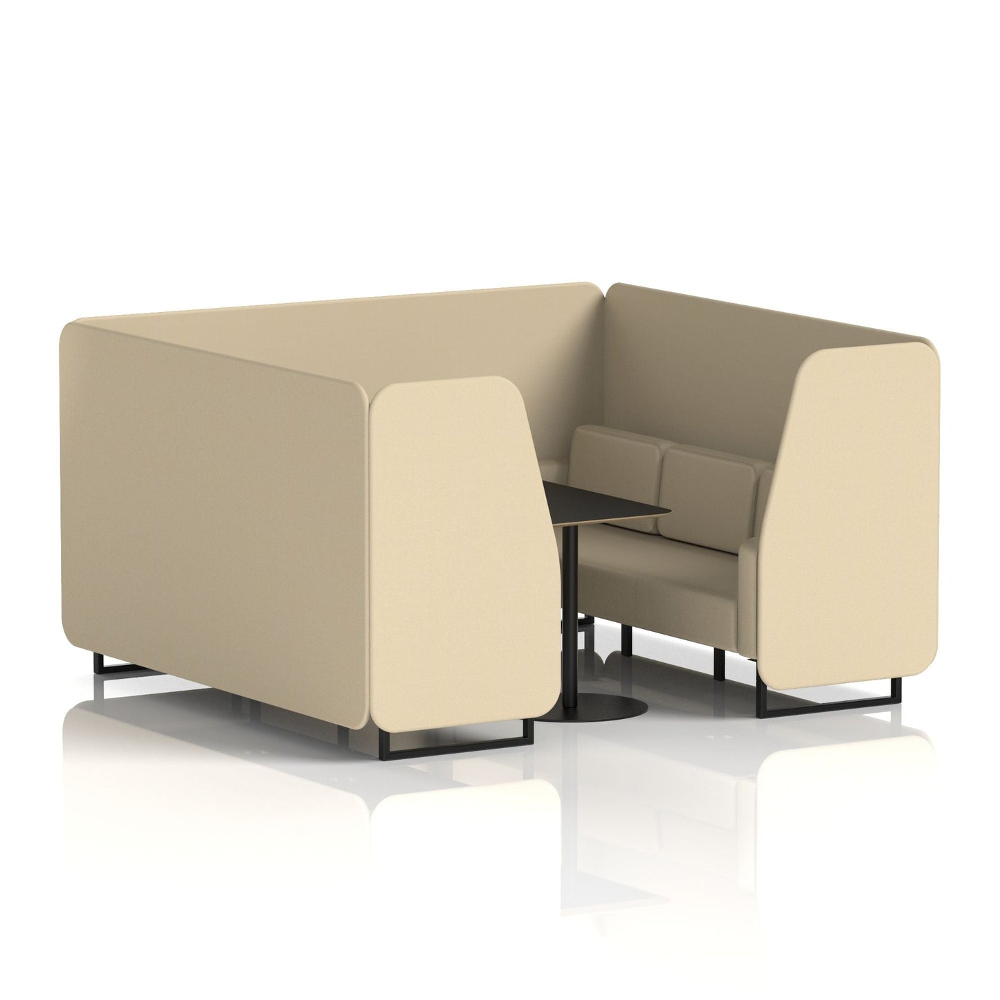 Brixworth Booth With Black Table In Single Tone