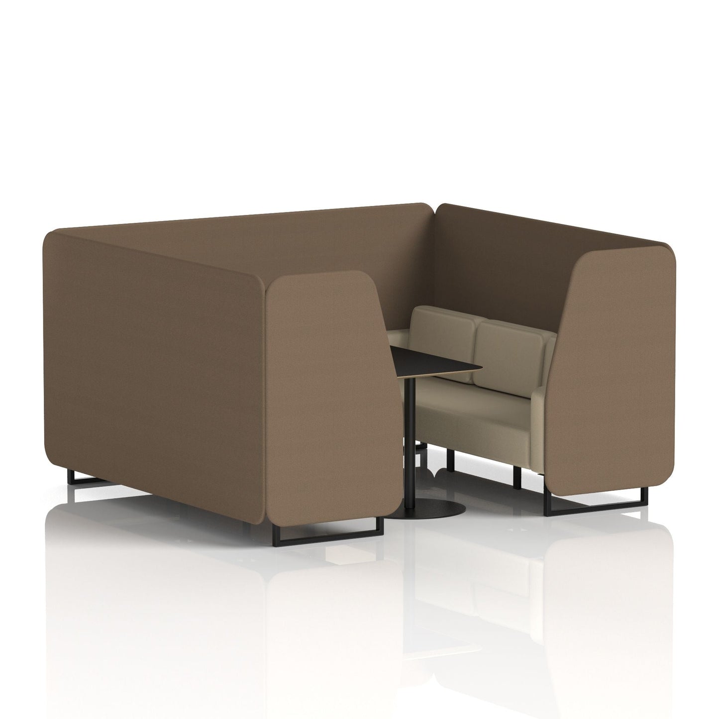 Brixworth Booth With Black Table In Two Tone