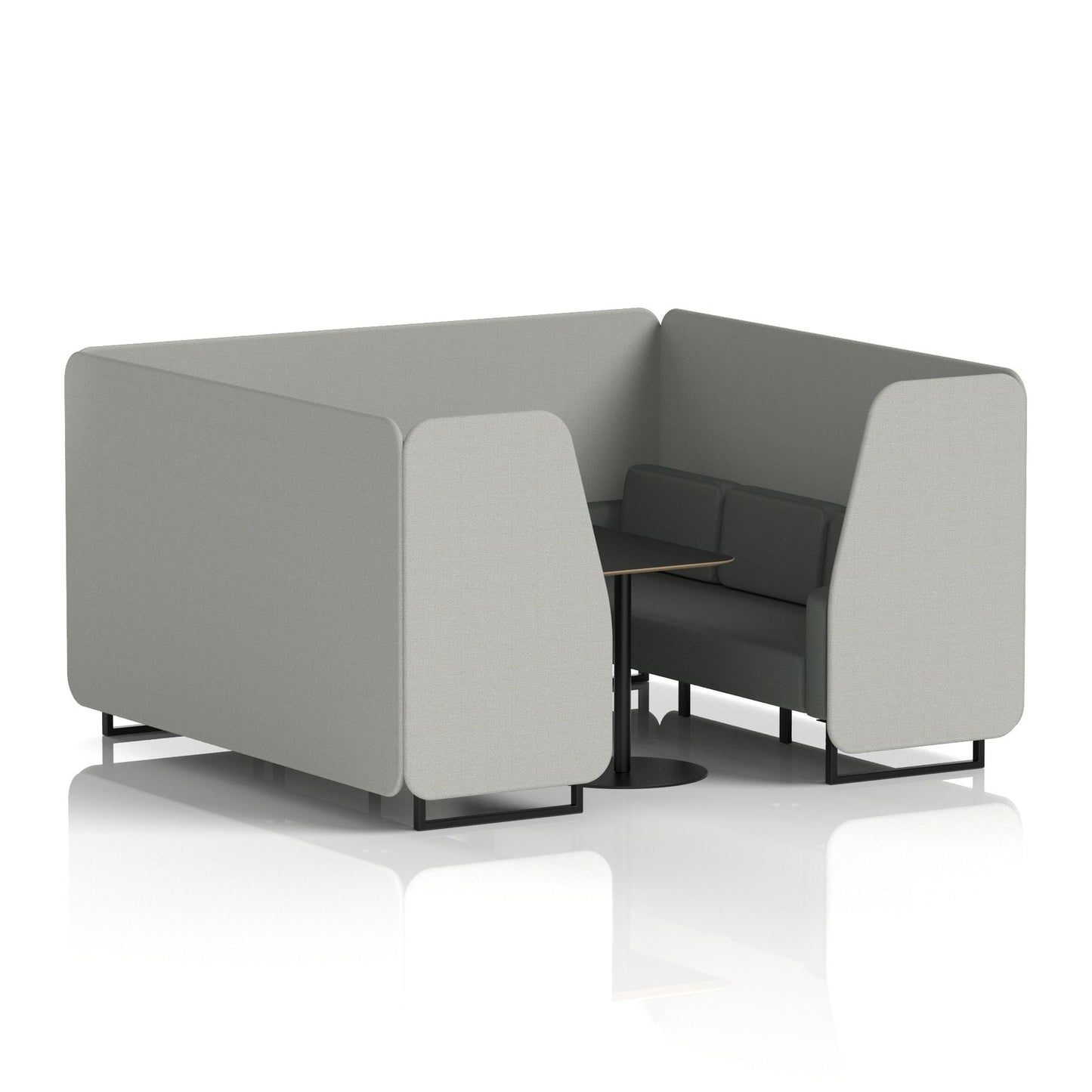 Brixworth Booth With Black Table In Two Tone