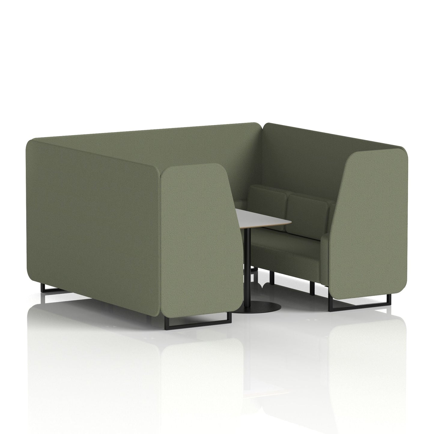 Brixworth Booth With Grey Table In Single Tone