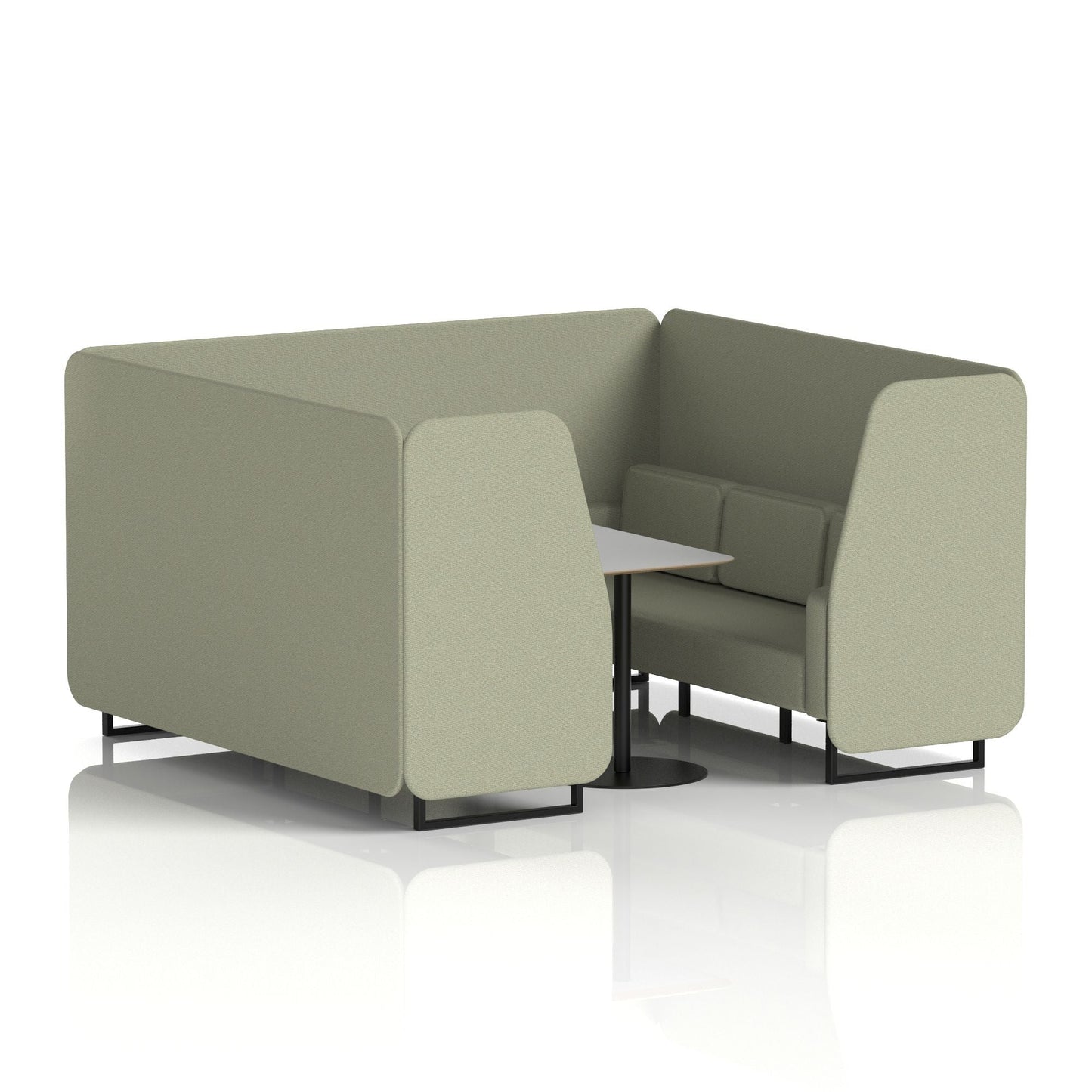 Brixworth Booth With Grey Table In Single Tone