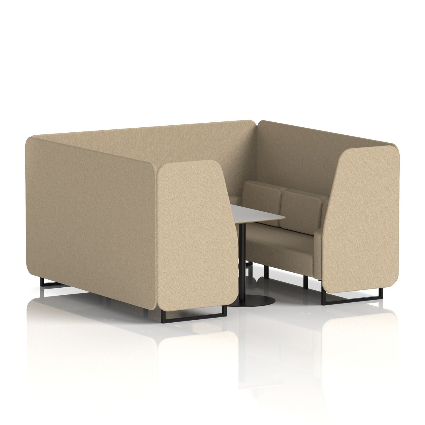 Brixworth Booth With Grey Table In Single Tone