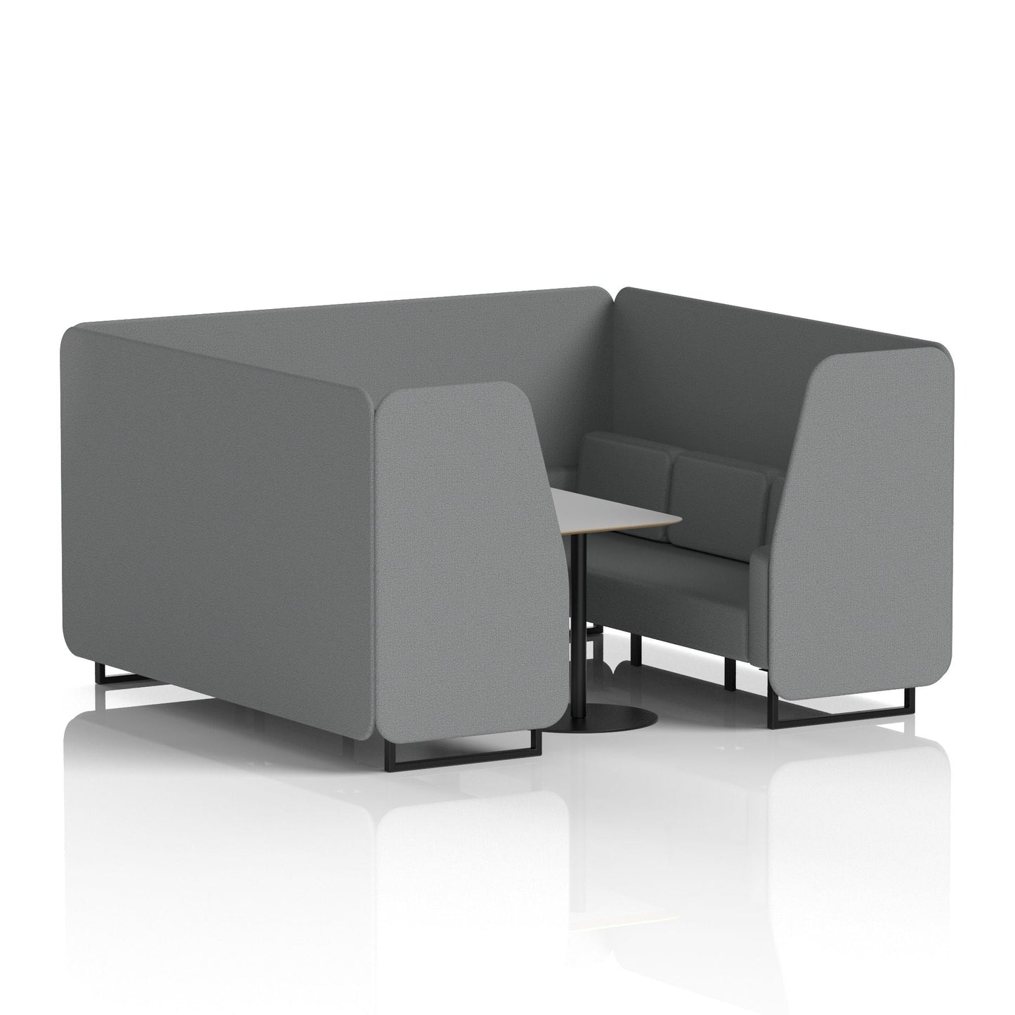 Brixworth Booth With Grey Table In Single Tone