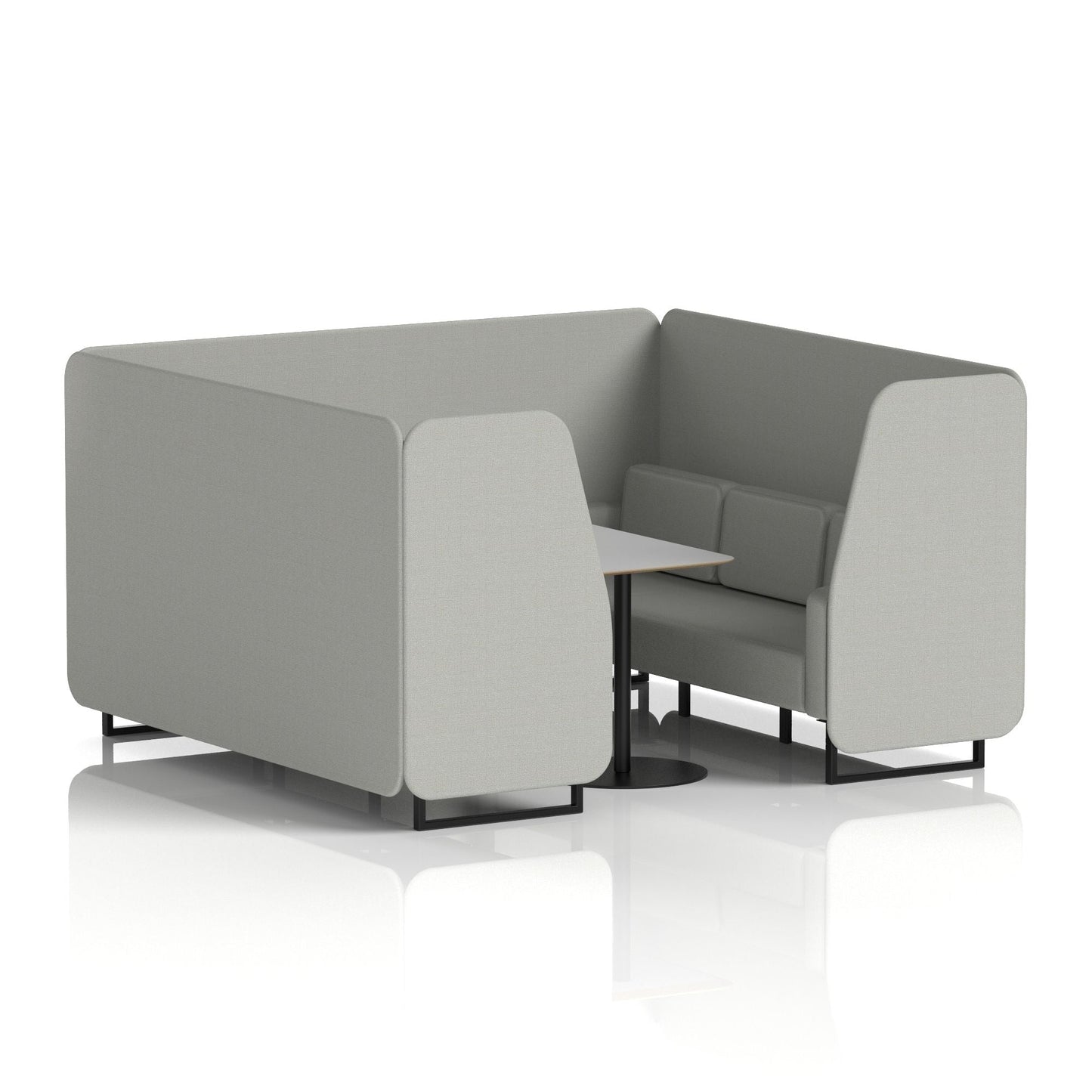 Brixworth Booth With Grey Table In Single Tone