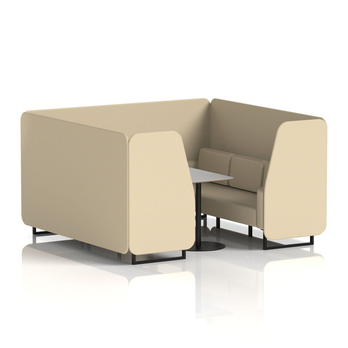 Brixworth Booth With Grey Table In Single Tone